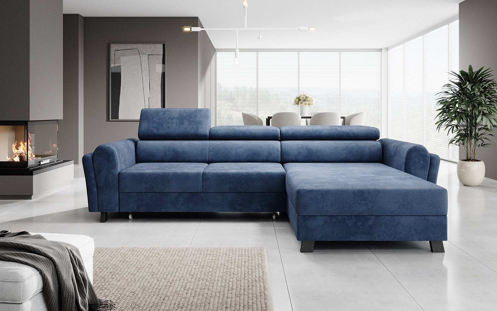 Designer Sofa Massimo mat Schlof- a Klapfunktioun