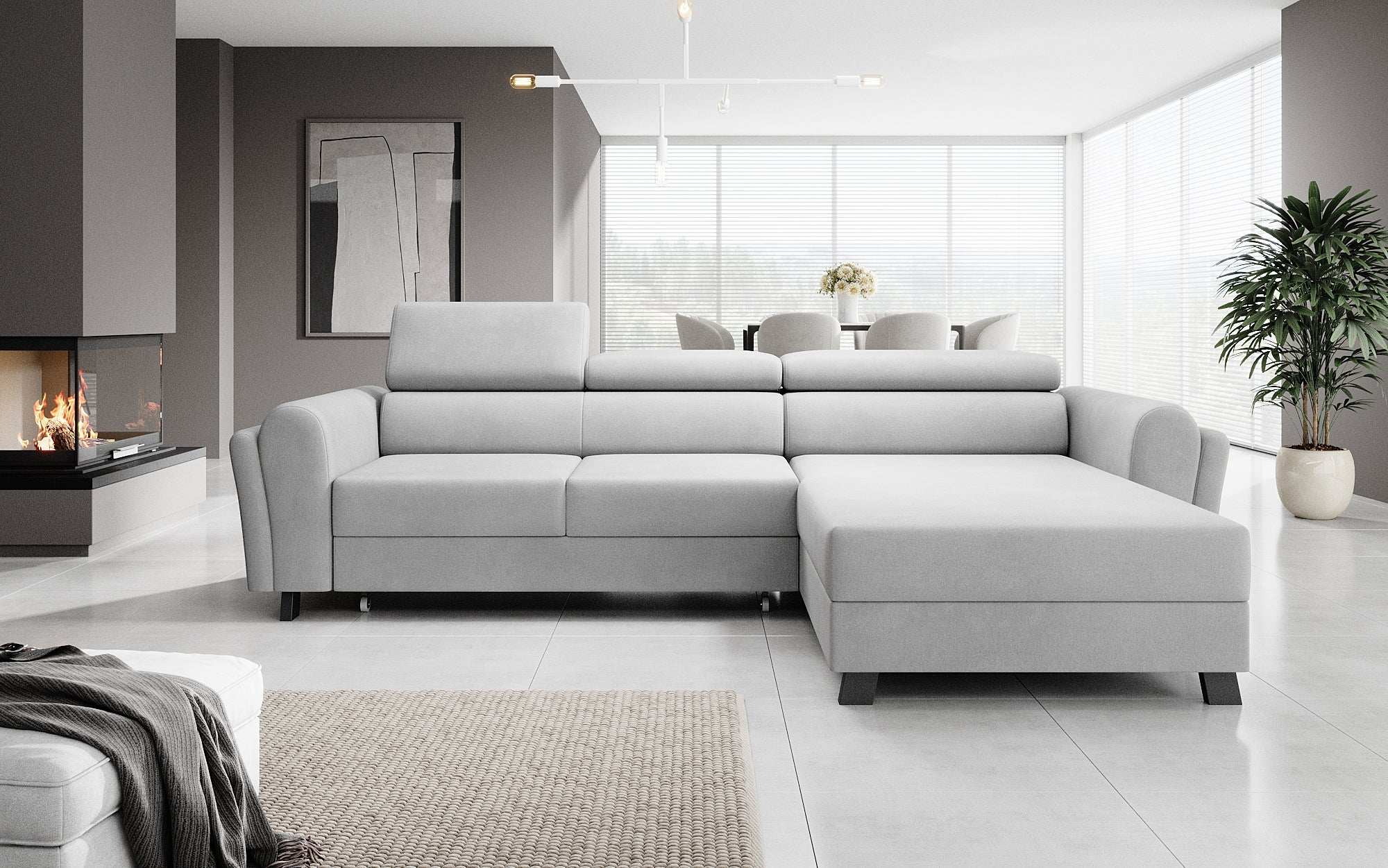 Designer Sofa Massimo mat Schlof- a Klapfunktioun