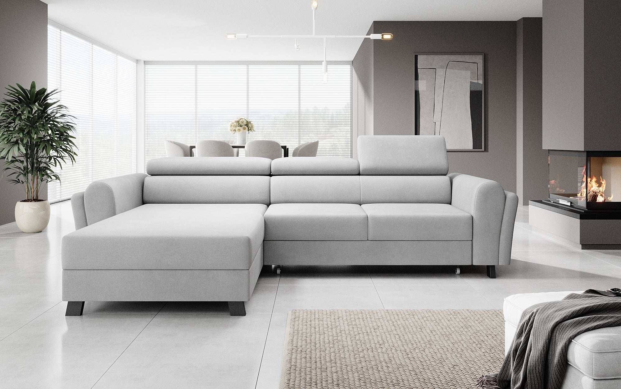 Designer Sofa Massimo mat Schlof- a Klapfunktioun