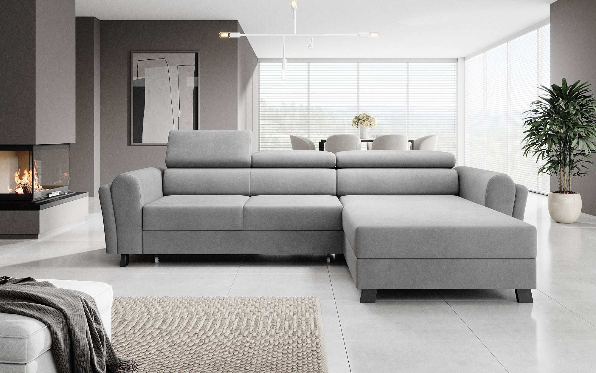 Designer Sofa Massimo mat Schlof- a Klapfunktioun