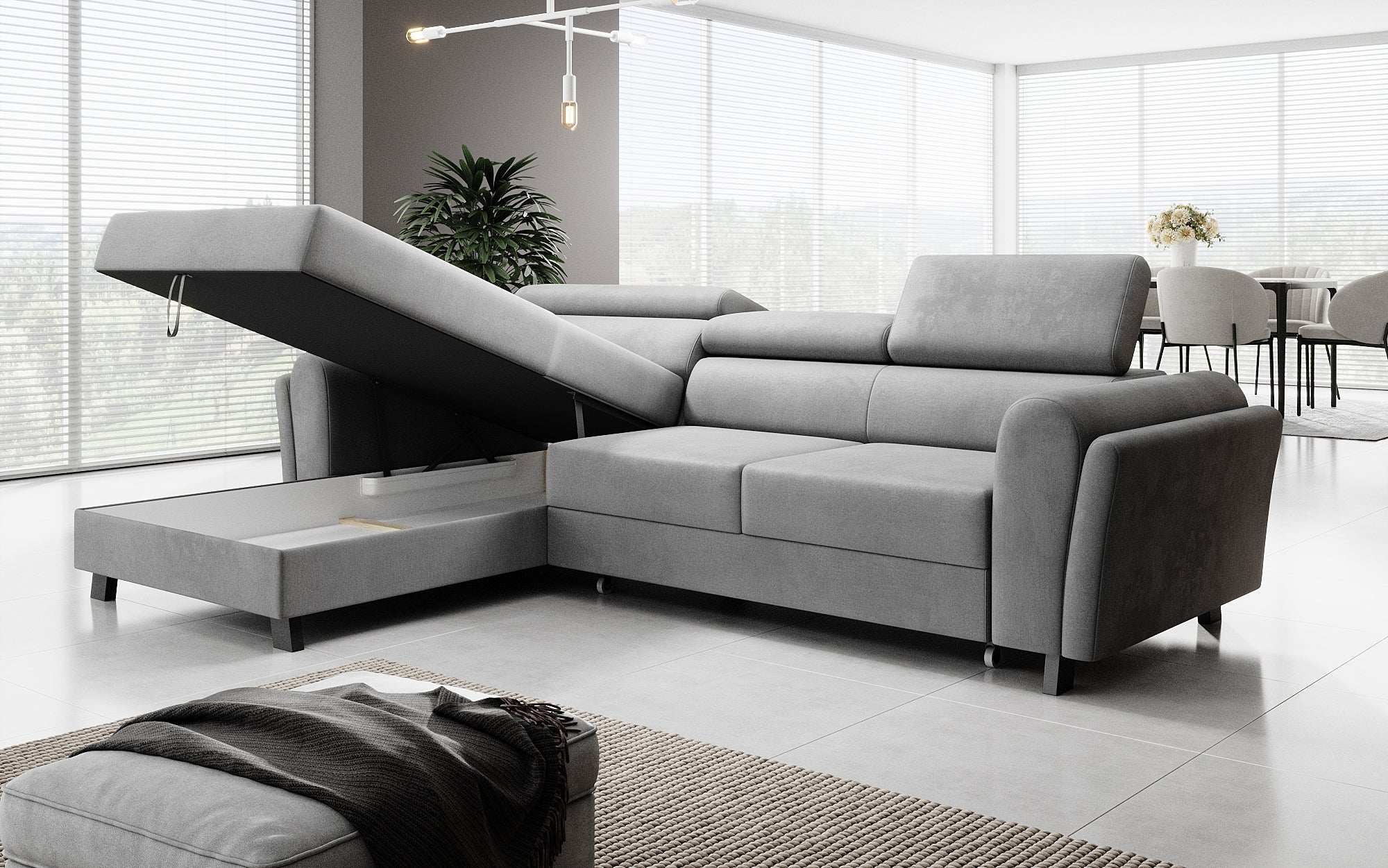 Designer Sofa Massimo mat Schlof- a Klapfunktioun