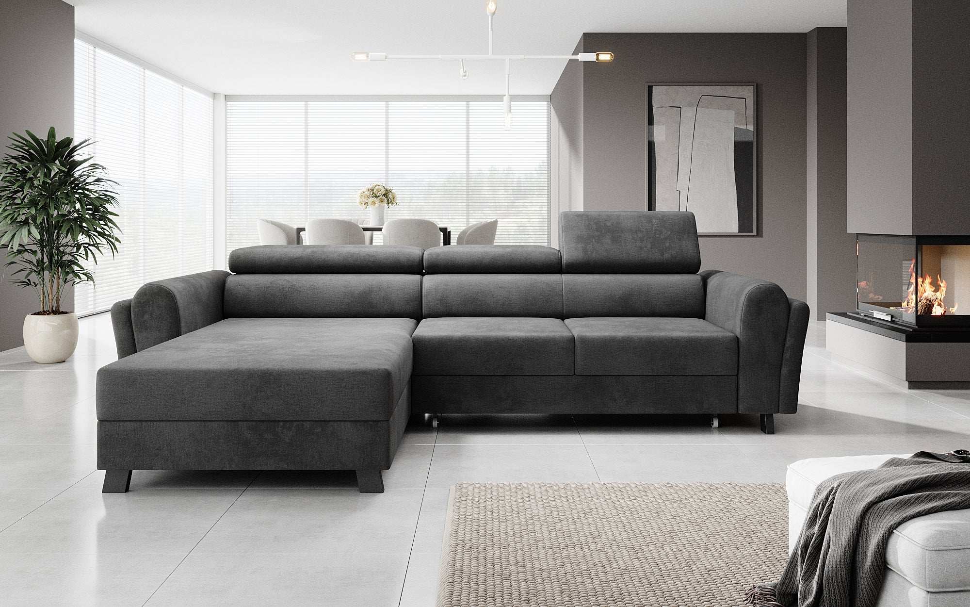 Designer Sofa Massimo mat Schlof- a Klapfunktioun