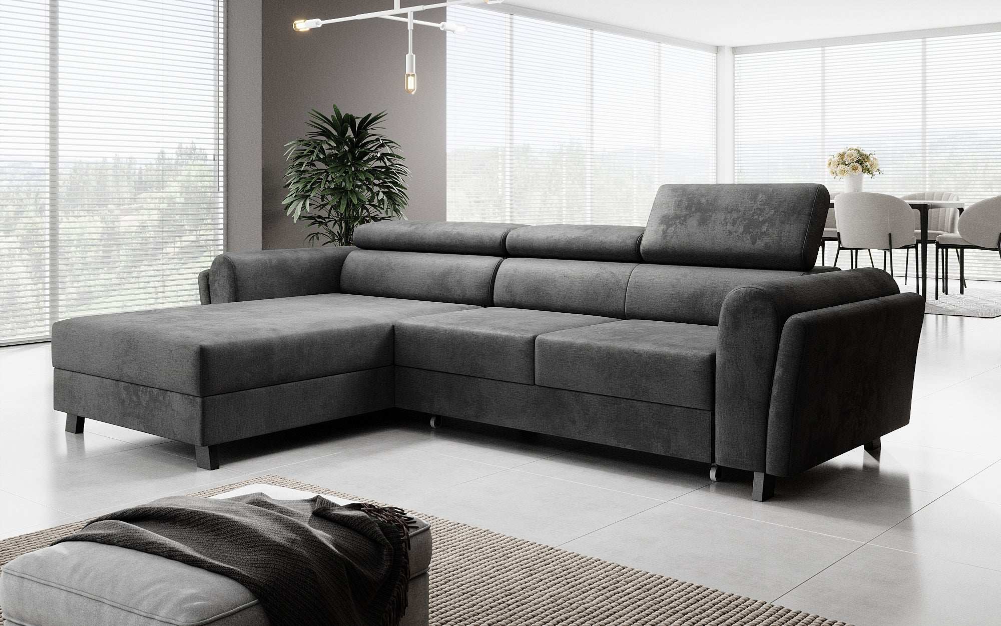 Designer Sofa Massimo mat Schlof- a Klapfunktioun