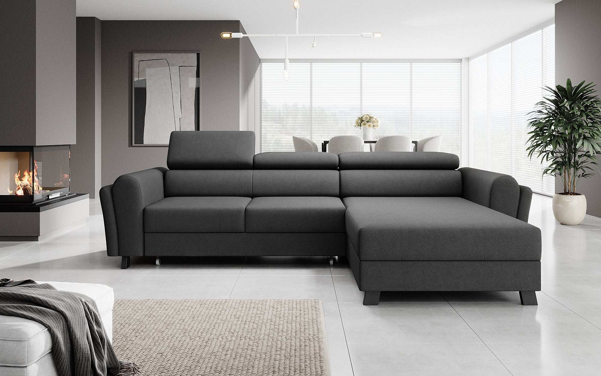 Designer Sofa Massimo mat Schlof- a Klapfunktioun