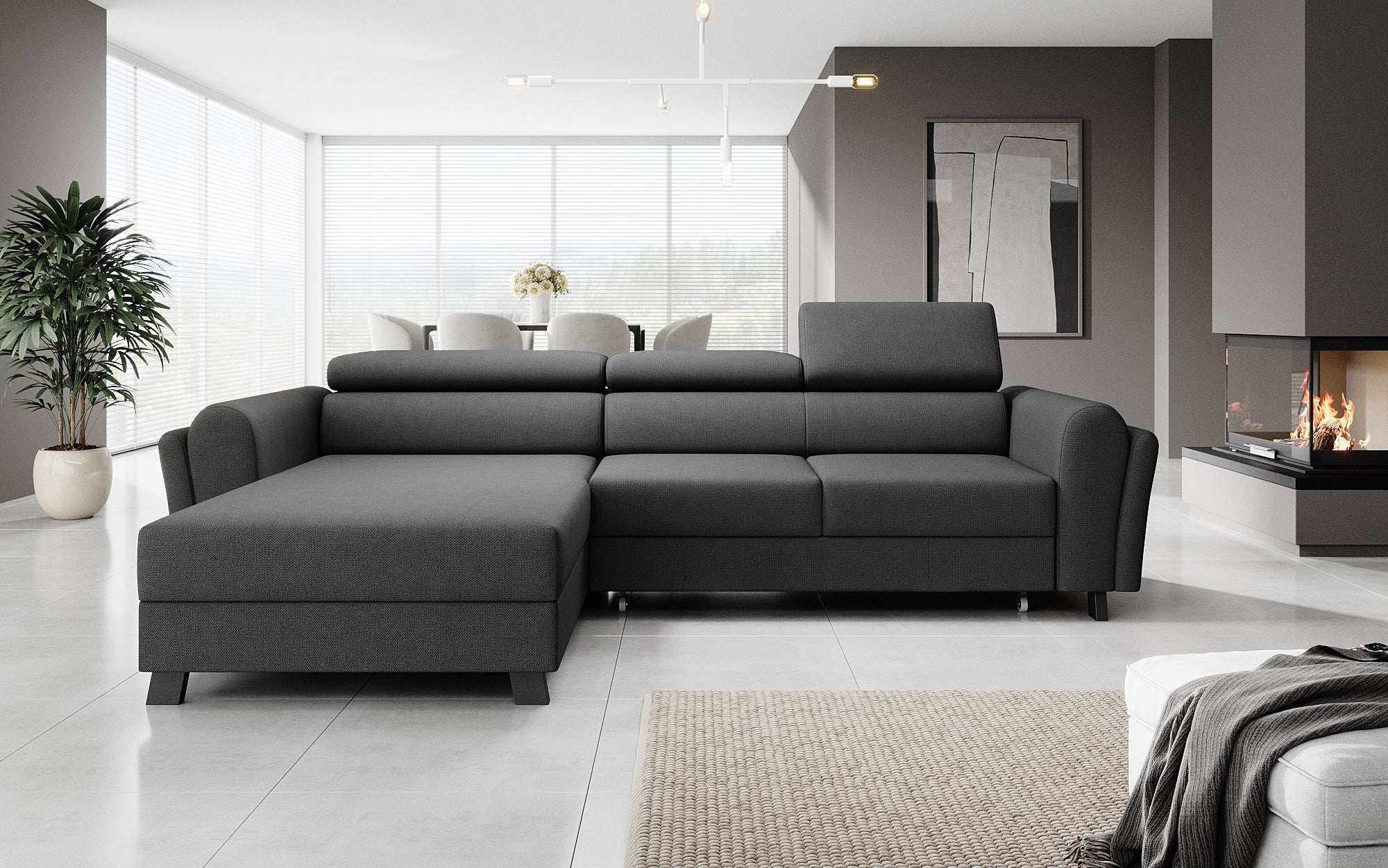 Designer Sofa Massimo mat Schlof- a Klapfunktioun