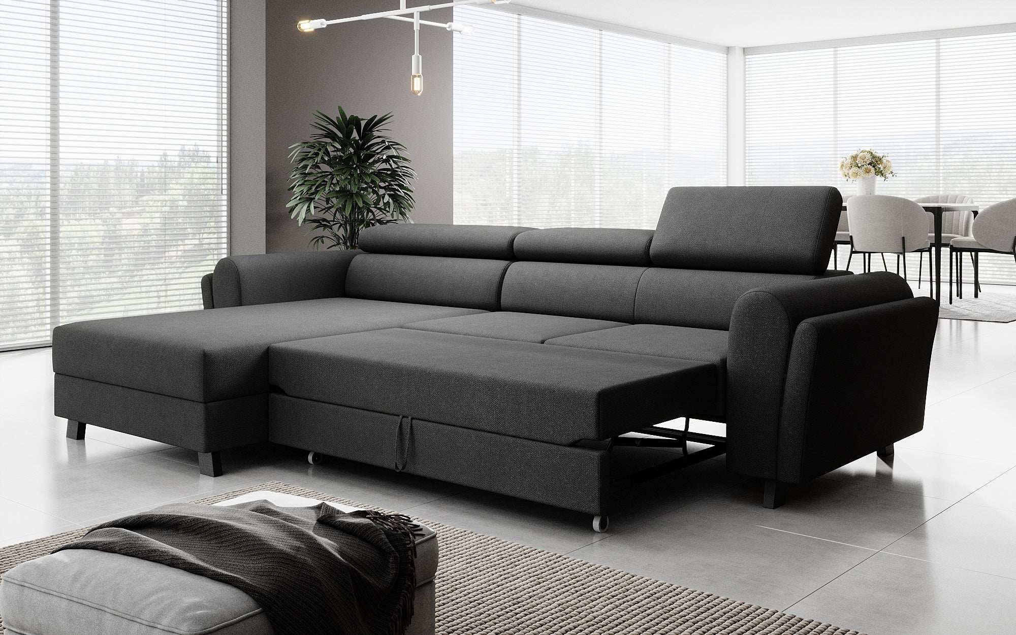 Designer Sofa Massimo mat Schlof- a Klapfunktioun