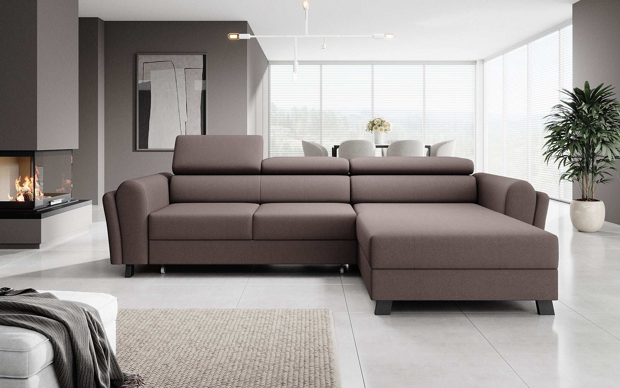 Designer Sofa Massimo mat Schlof- a Klapfunktioun