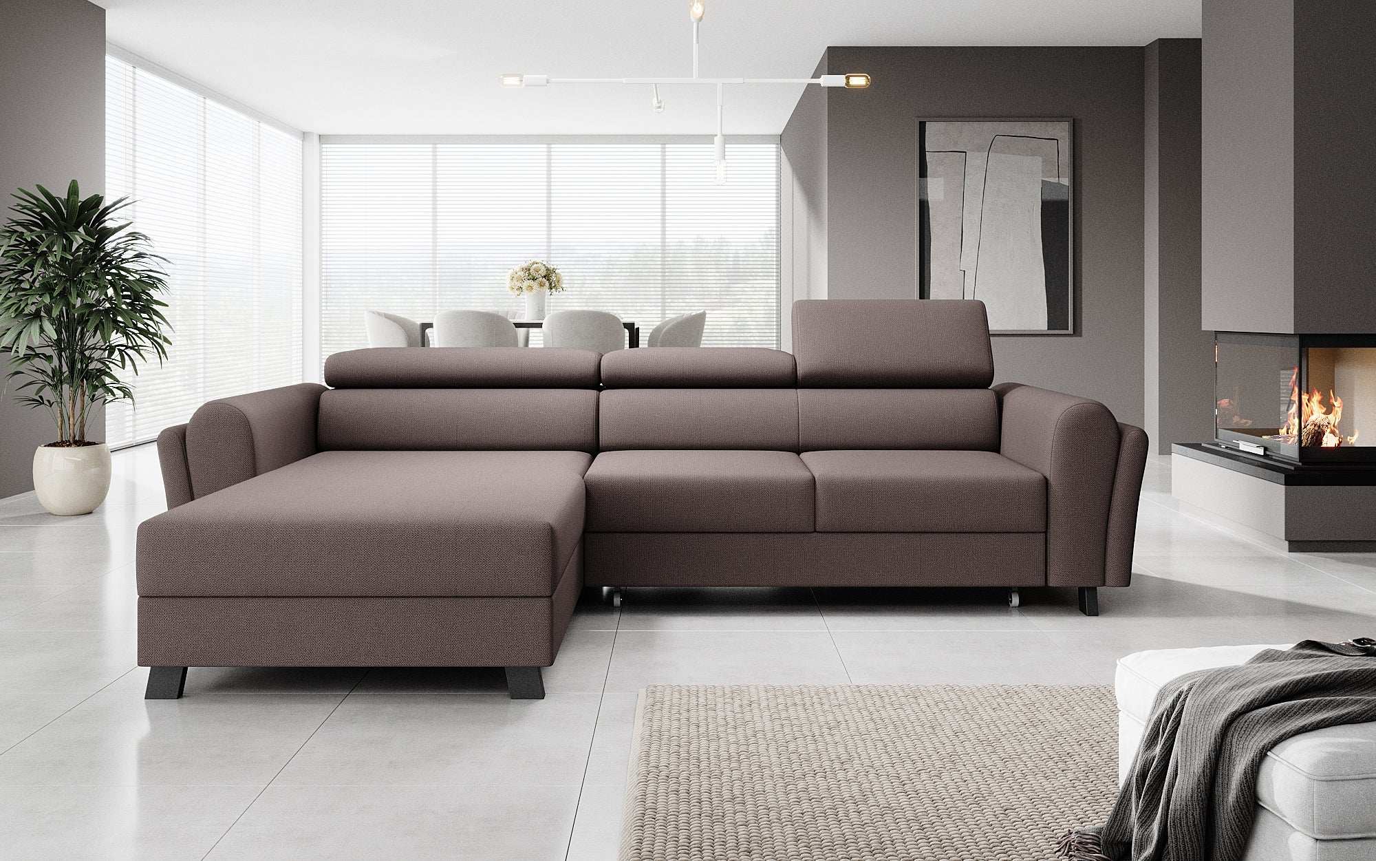 Designer Sofa Massimo mat Schlof- a Klapfunktioun