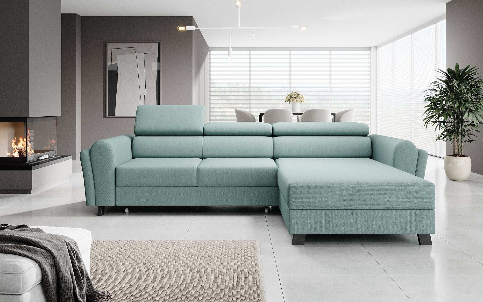 Designer Sofa Massimo mat Schlof- a Klapfunktioun