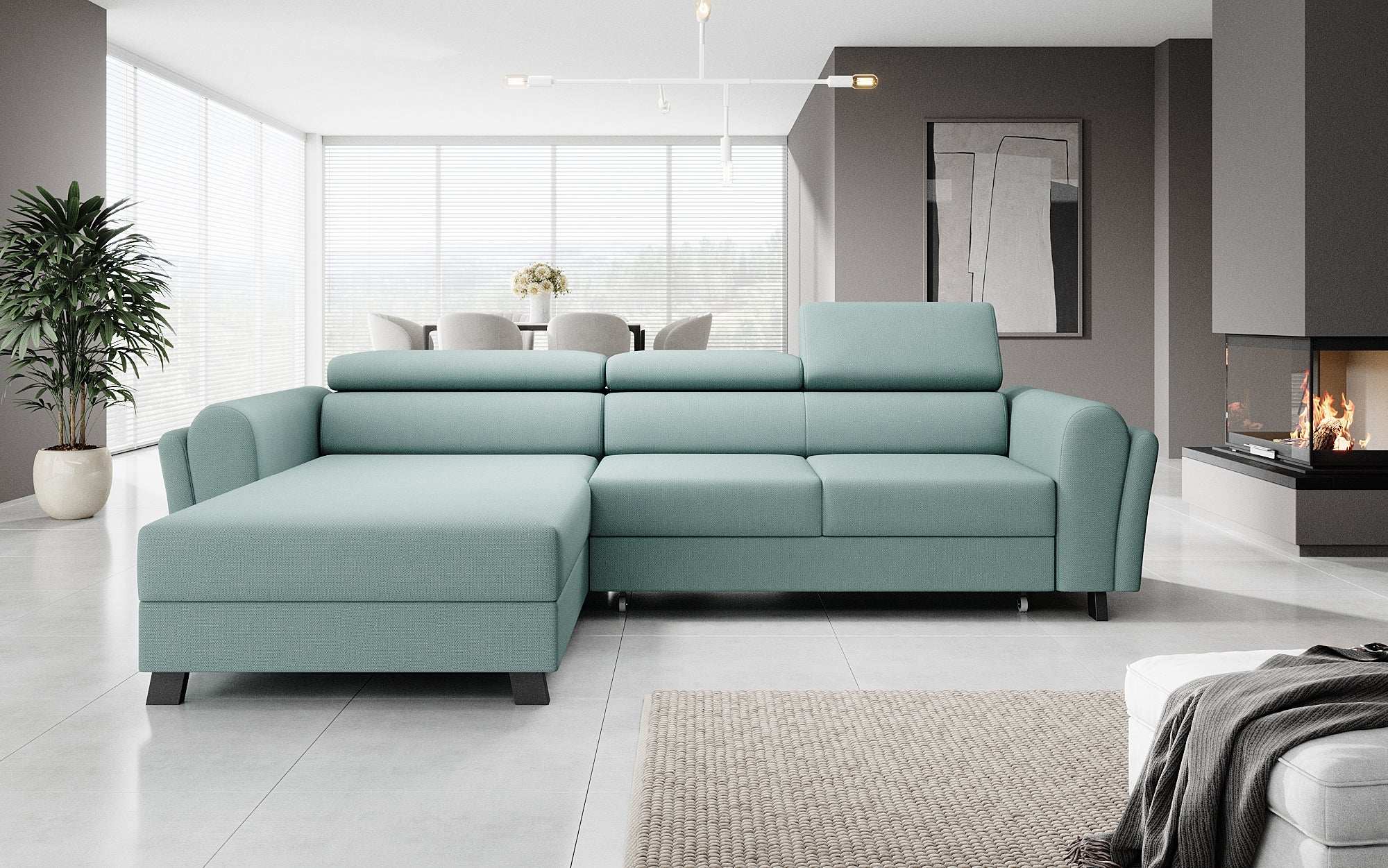 Designer Sofa Massimo mat Schlof- a Klapfunktioun