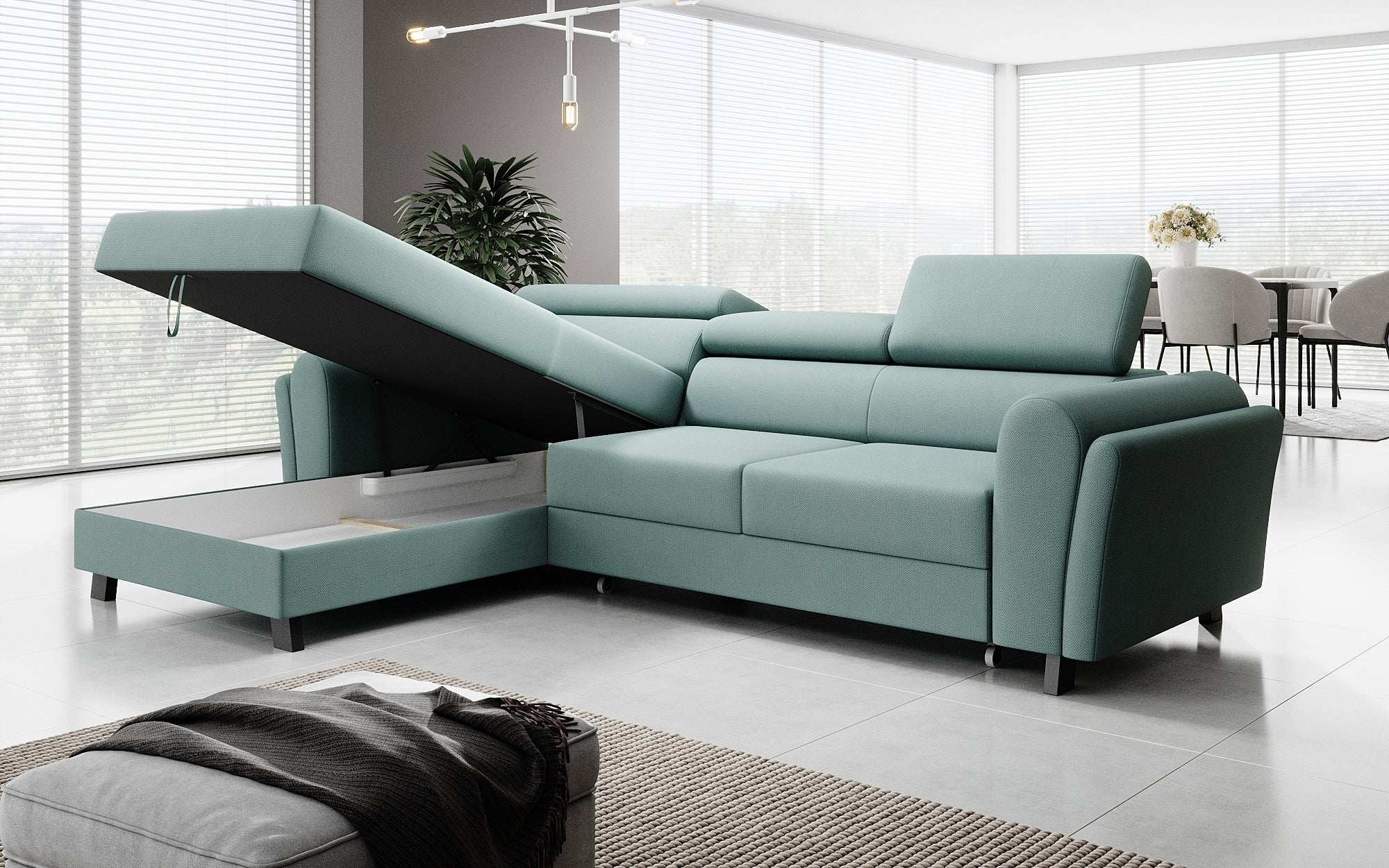 Designer Sofa Massimo mat Schlof- a Klapfunktioun
