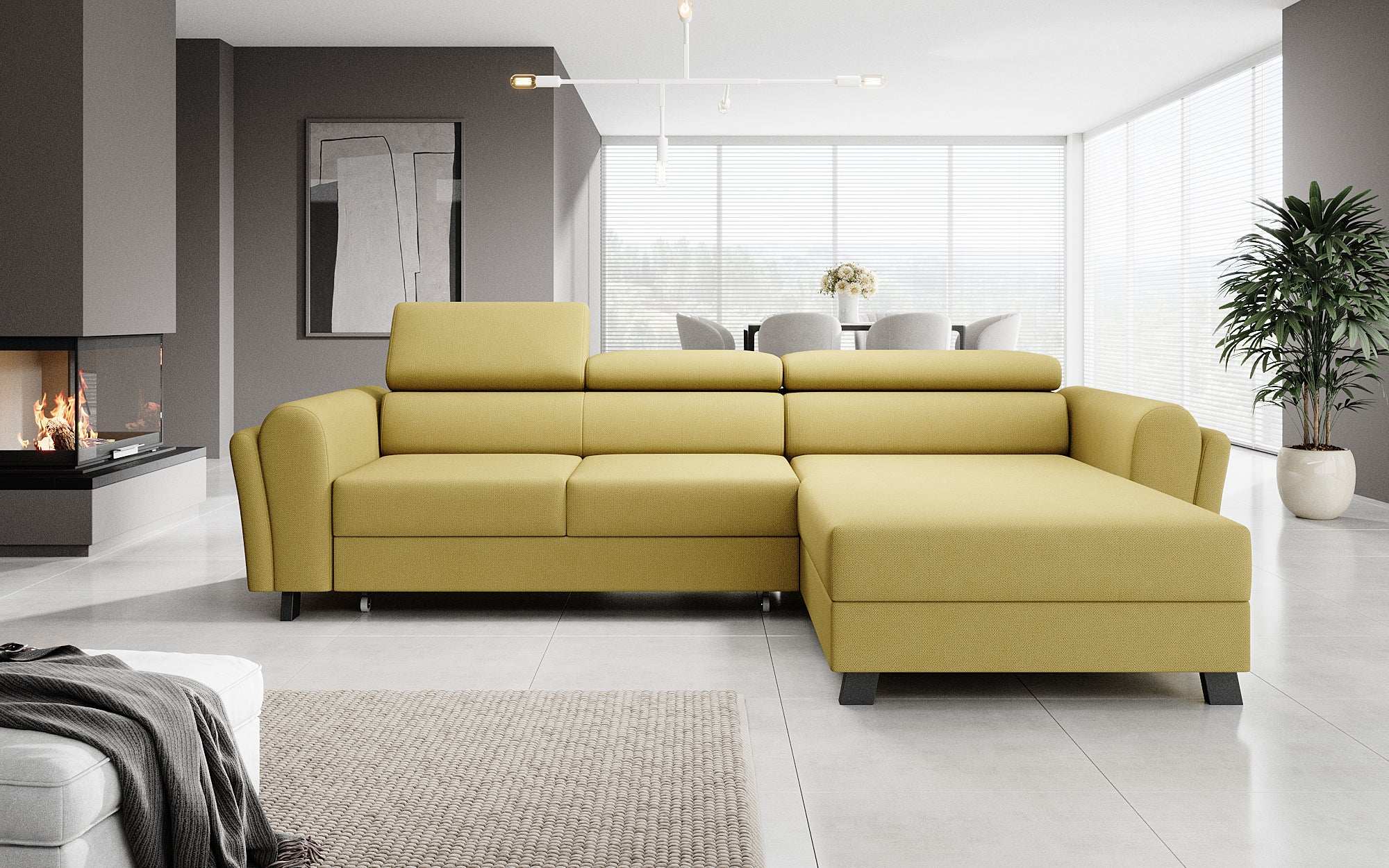 Designer Sofa Massimo mat Schlof- a Klapfunktioun