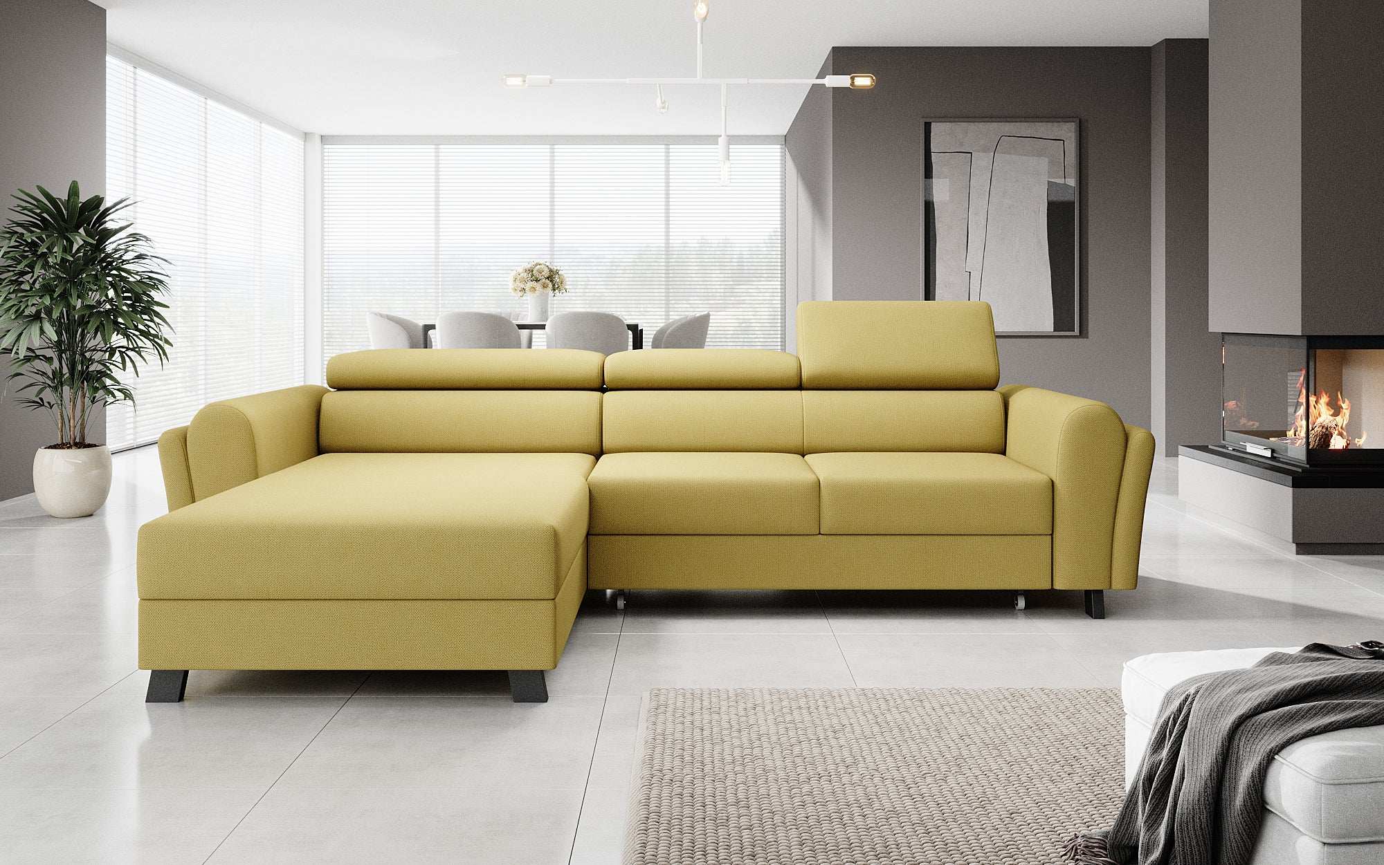 Designer Sofa Massimo mat Schlof- a Klapfunktioun
