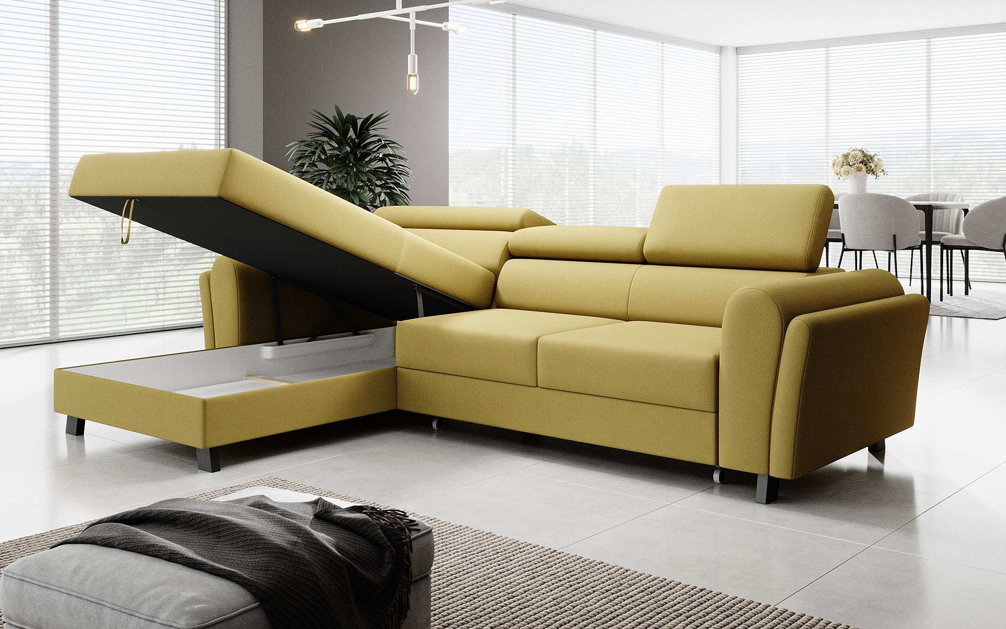 Designer Sofa Massimo mat Schlof- a Klapfunktioun