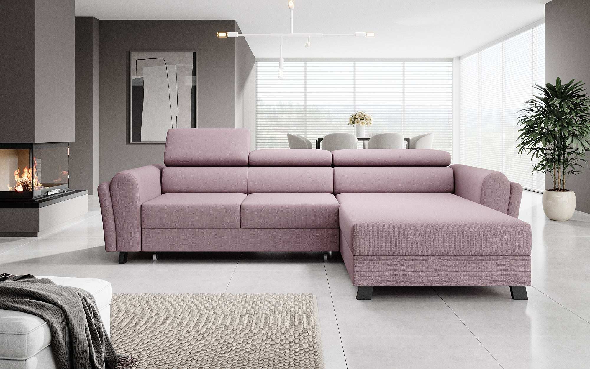 Designer Sofa Massimo mat Schlof- a Klapfunktioun