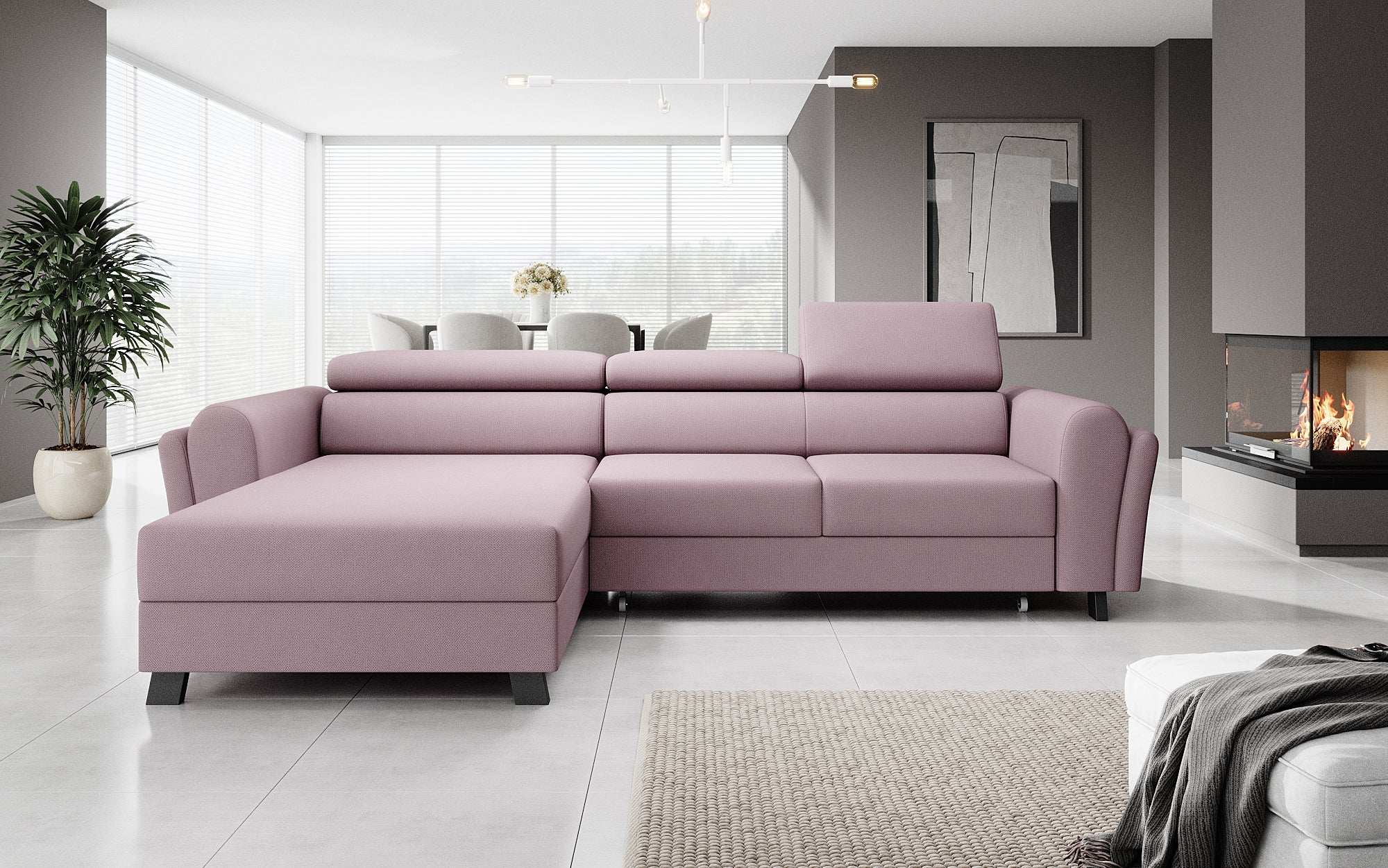 Designer Sofa Massimo mat Schlof- a Klapfunktioun