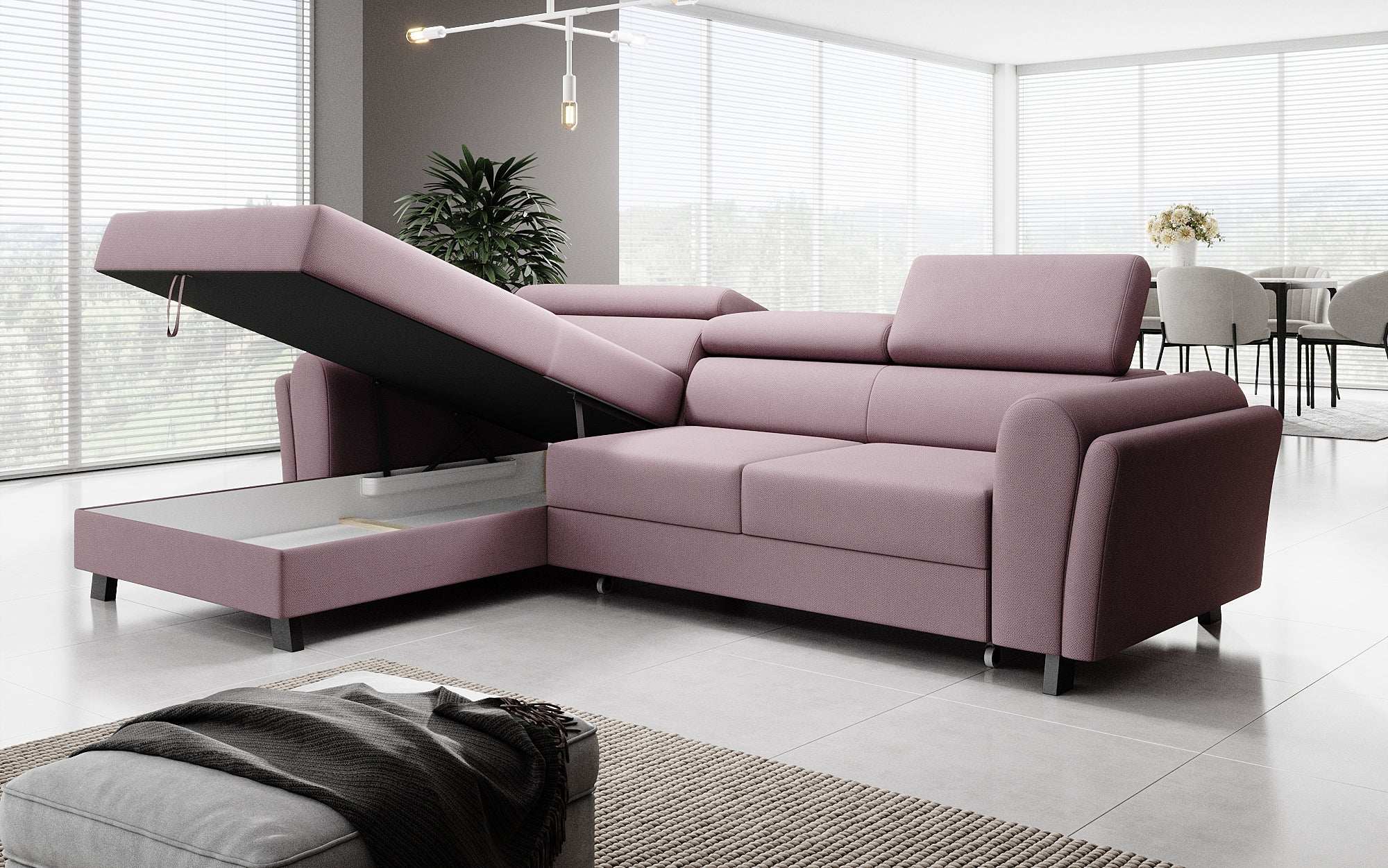 Designer Sofa Massimo mat Schlof- a Klapfunktioun