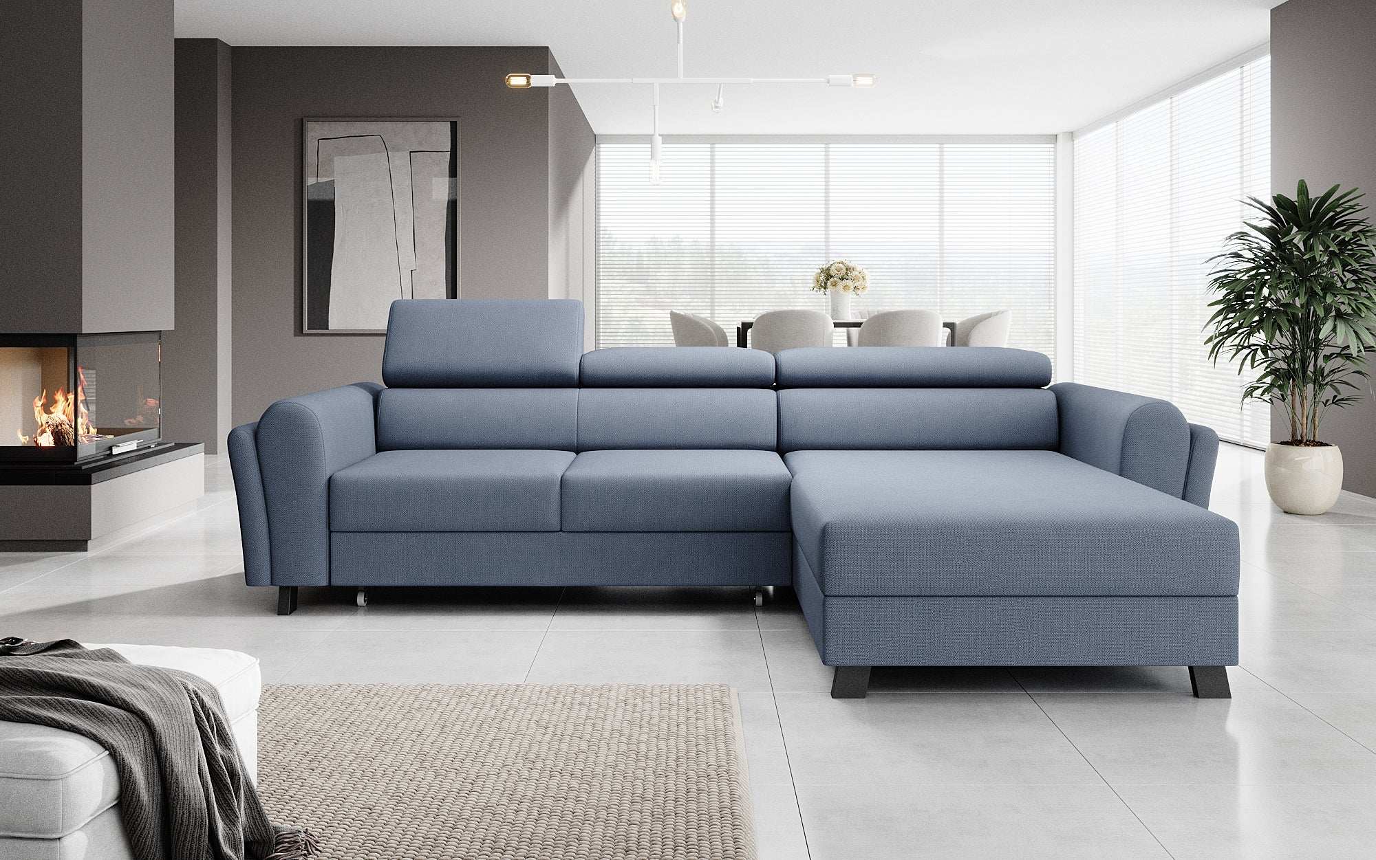 Designer Sofa Massimo mat Schlof- a Klapfunktioun
