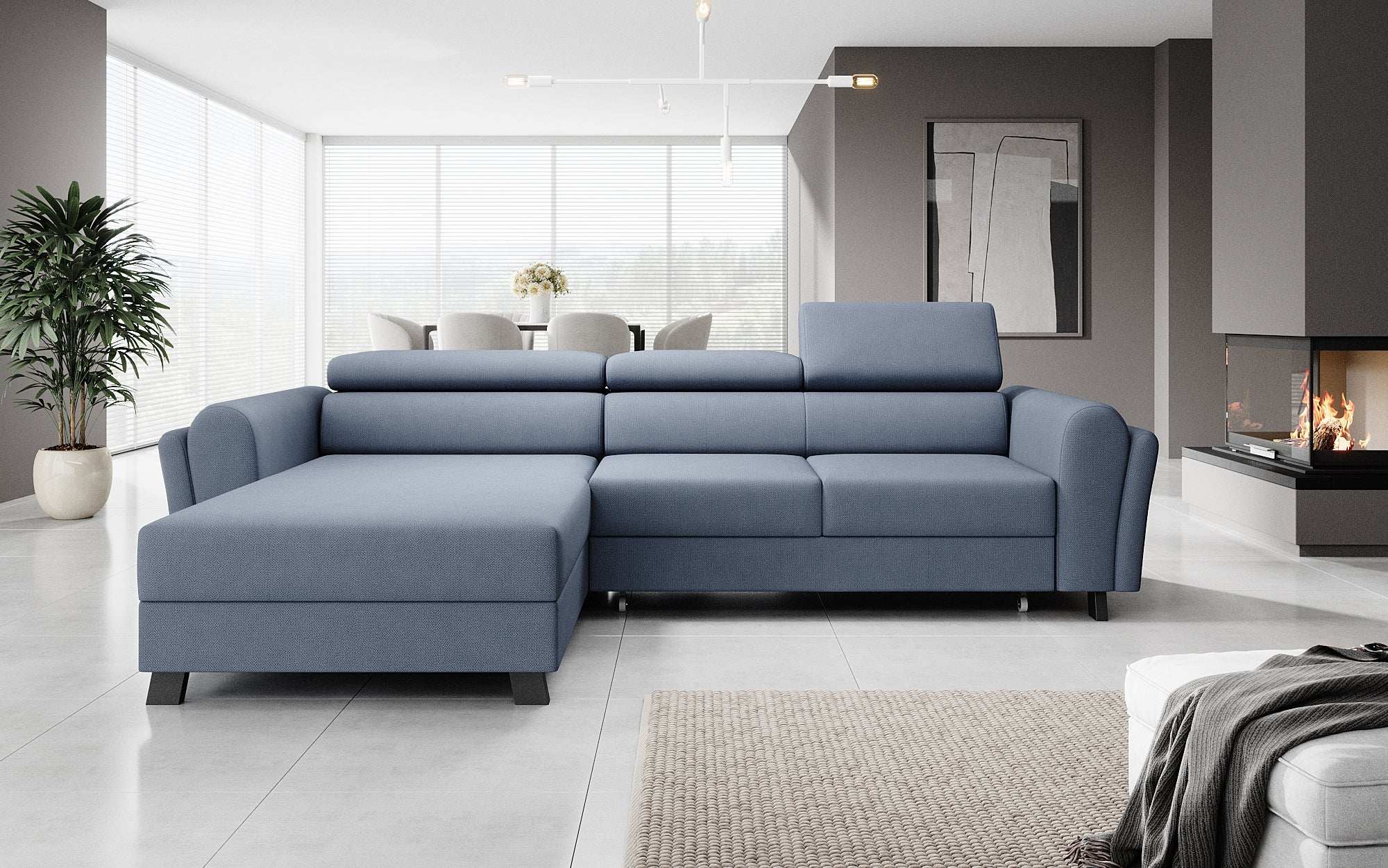 Designer Sofa Massimo mat Schlof- a Klapfunktioun