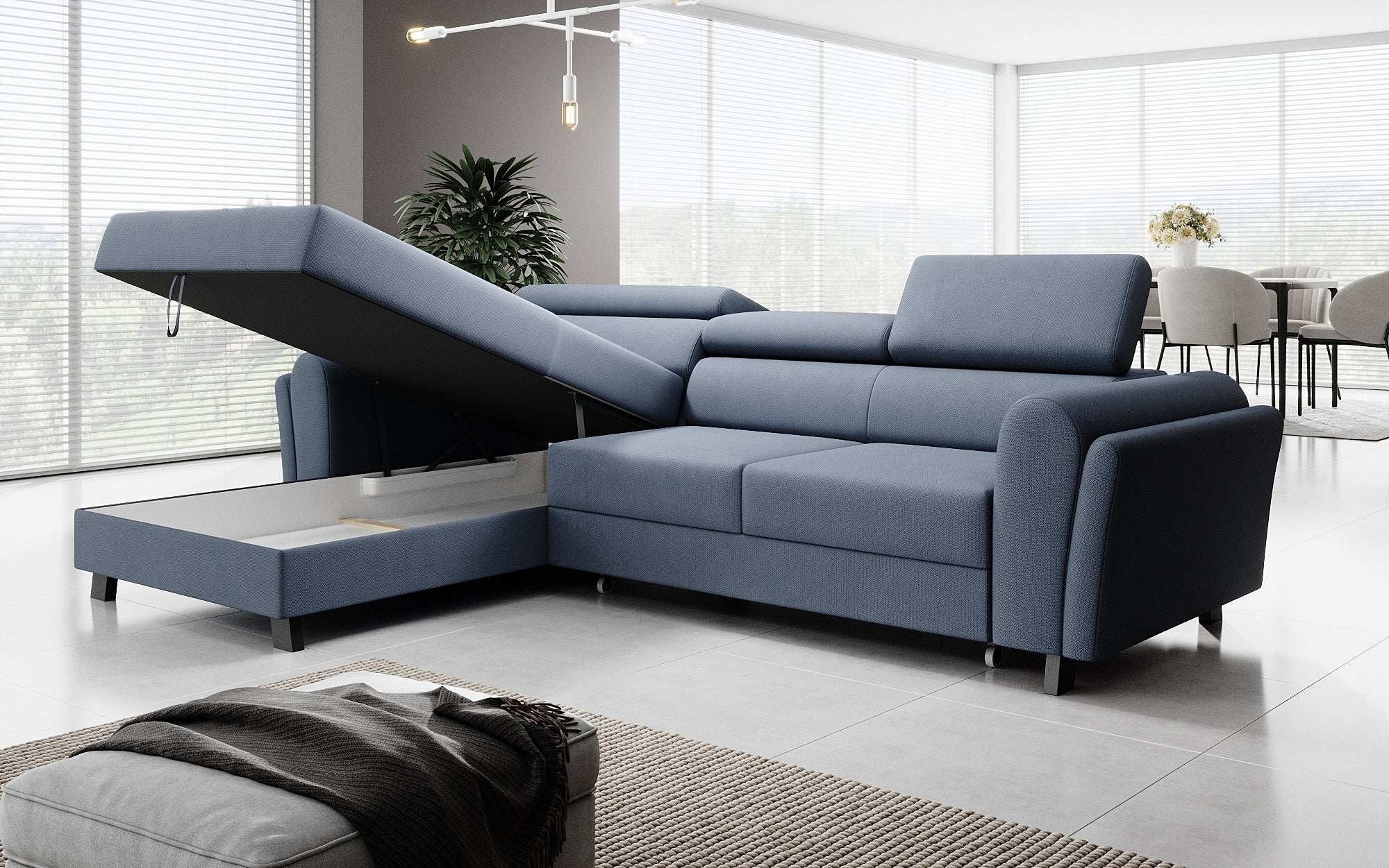 Designer Sofa Massimo mat Schlof- a Klapfunktioun