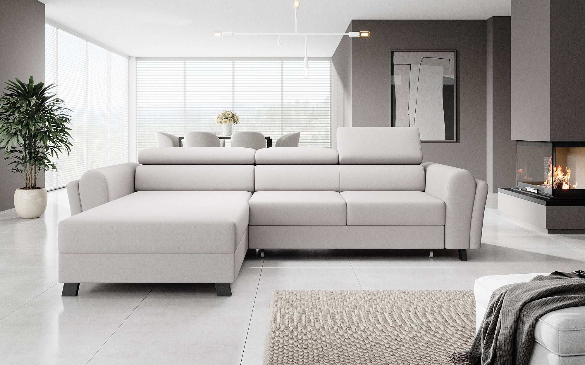 Designer Sofa Massimo mat Schlof- a Klapfunktioun