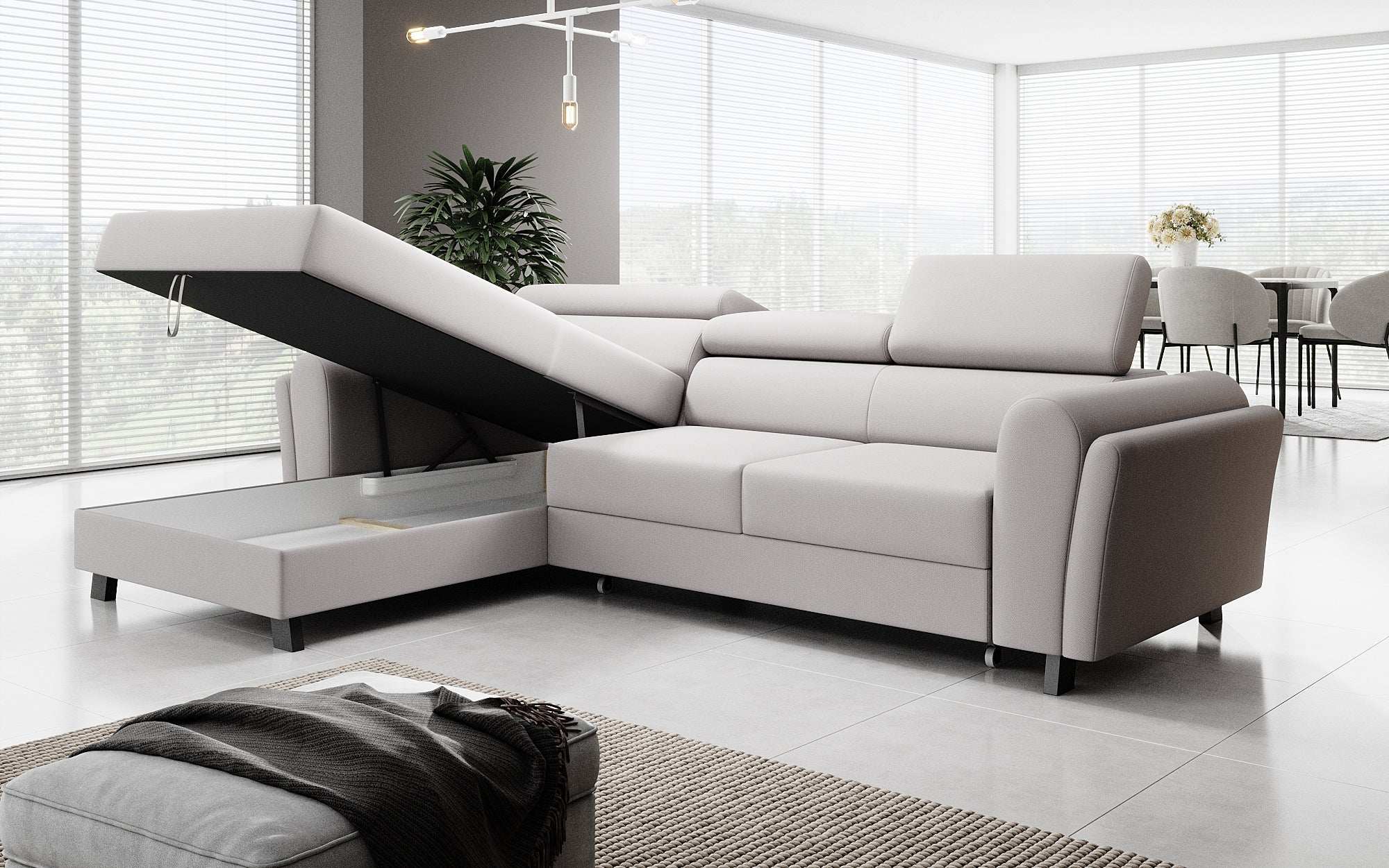 Designer Sofa Massimo mat Schlof- a Klapfunktioun