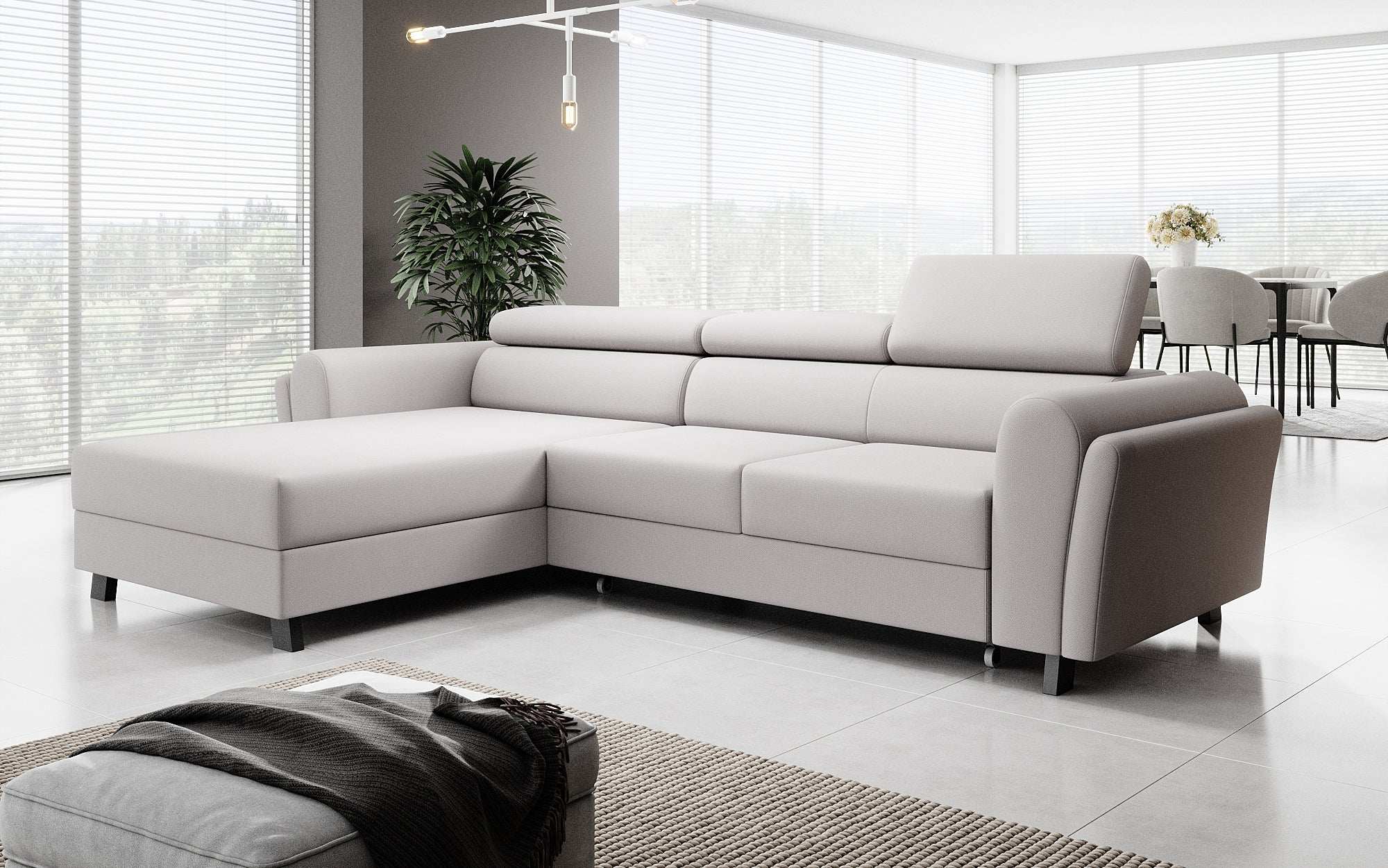 Designer Sofa Massimo mat Schlof- a Klapfunktioun