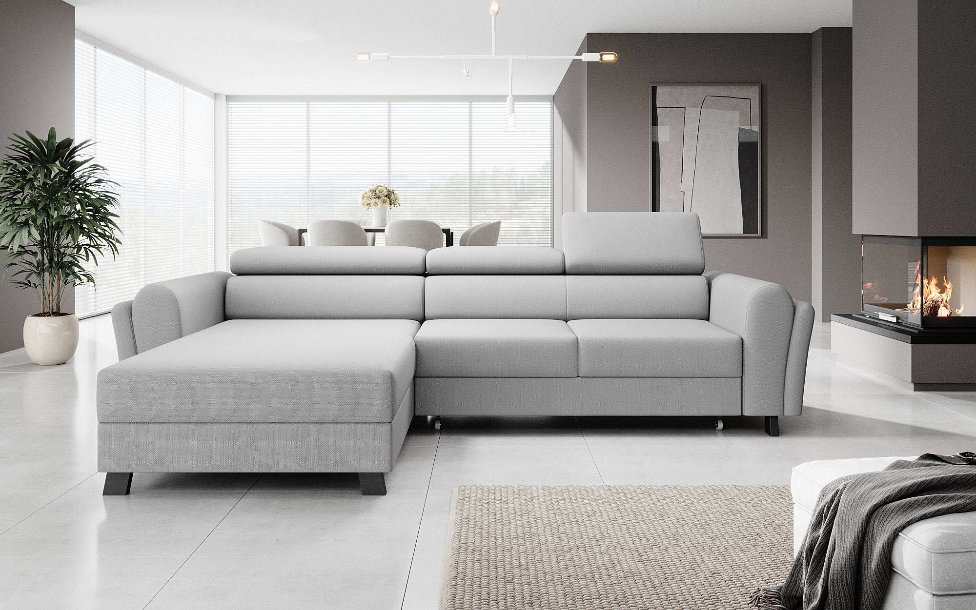 Designer Sofa Massimo mat Schlof- a Klapfunktioun