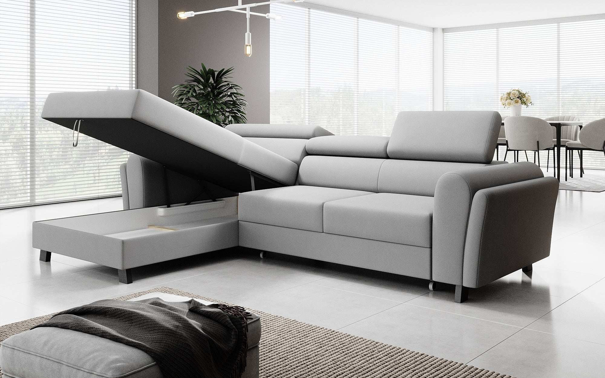 Designer Sofa Massimo mat Schlof- a Klapfunktioun