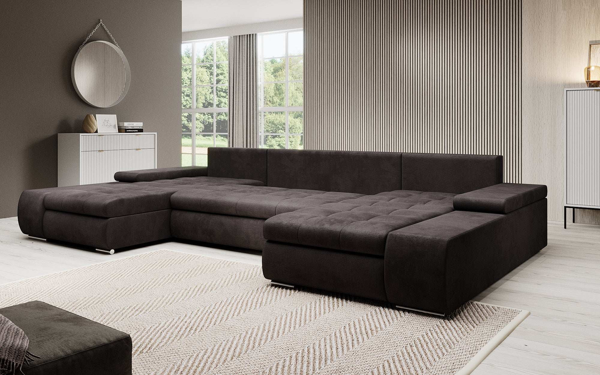 Designer Sofa Martino mat Schlofffunktioun