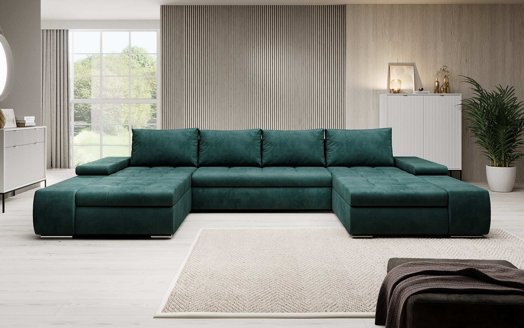 Designer Sofa Martino mat Schlofffunktioun