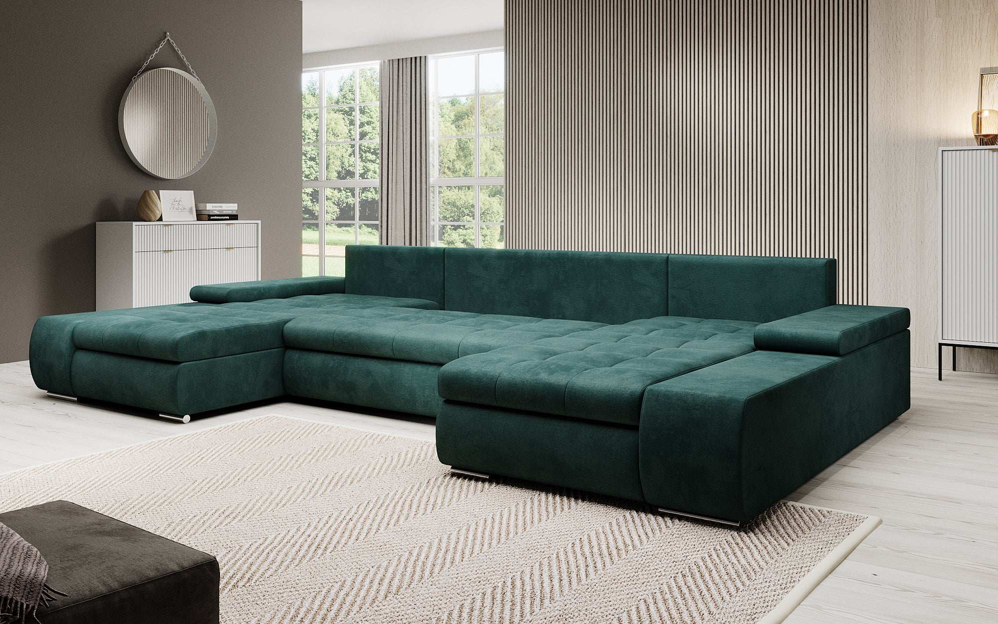 Designer Sofa Martino mat Schlofffunktioun