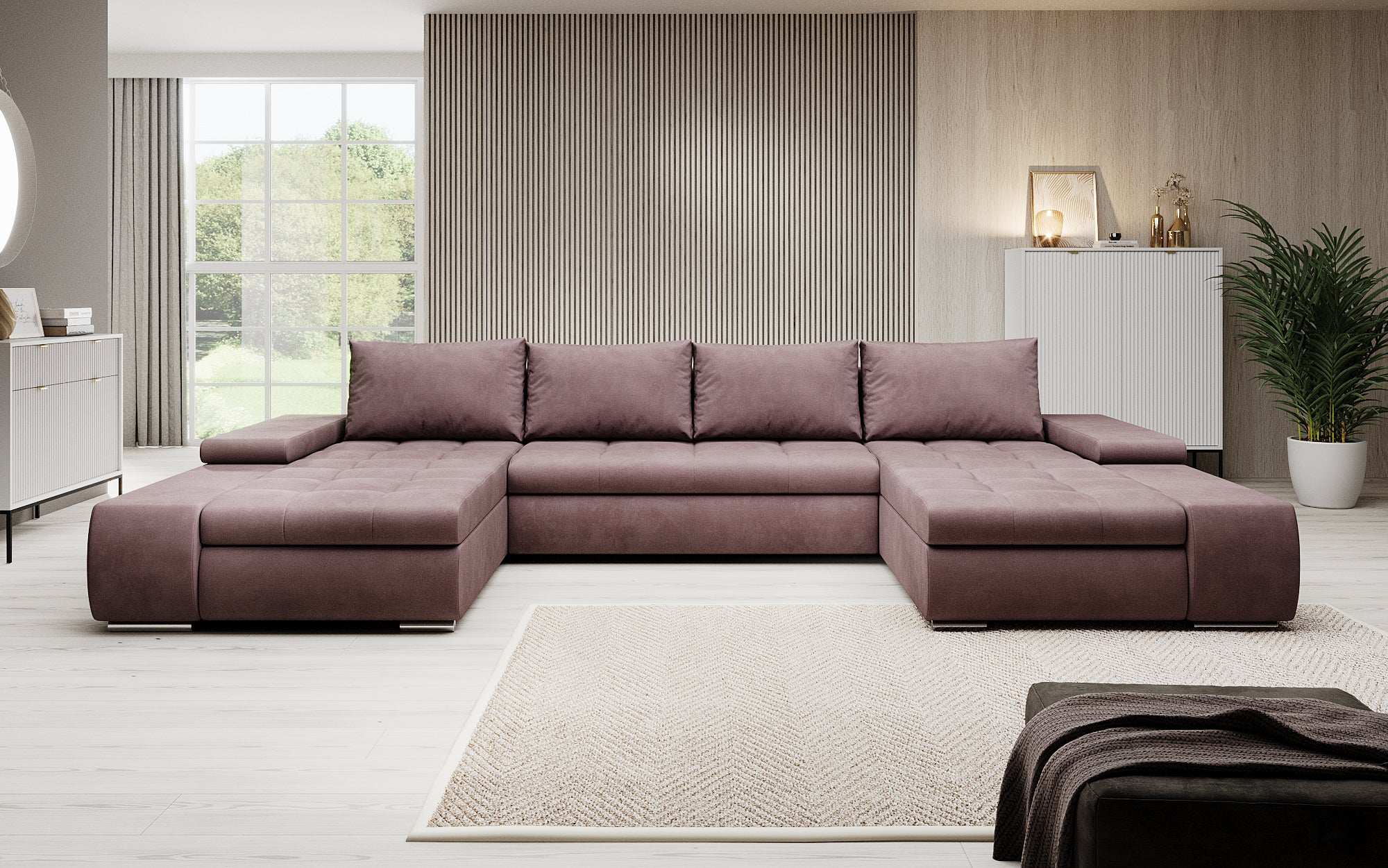 Designer Sofa Martino mat Schlofffunktioun