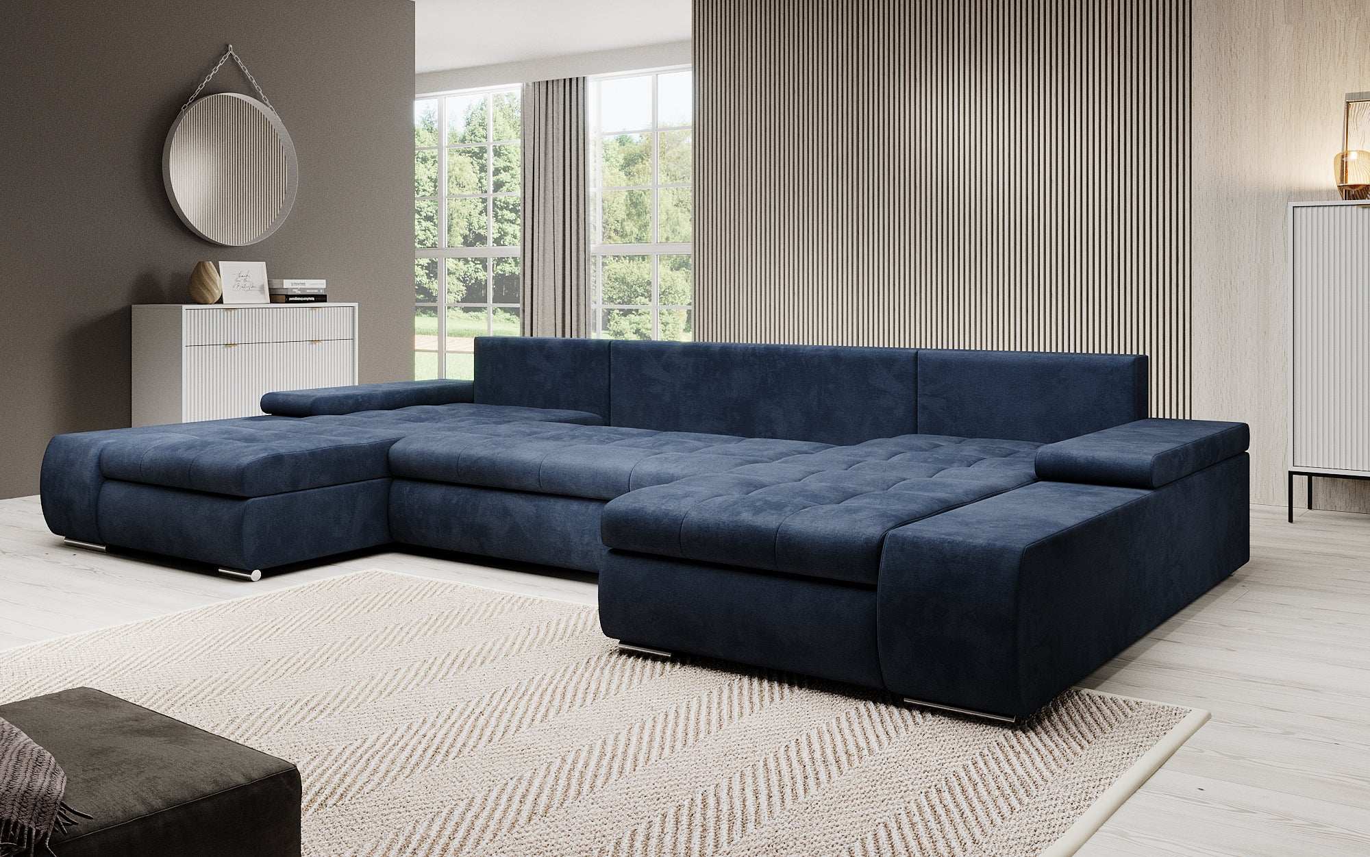 Designer Sofa Martino mat Schlofffunktioun