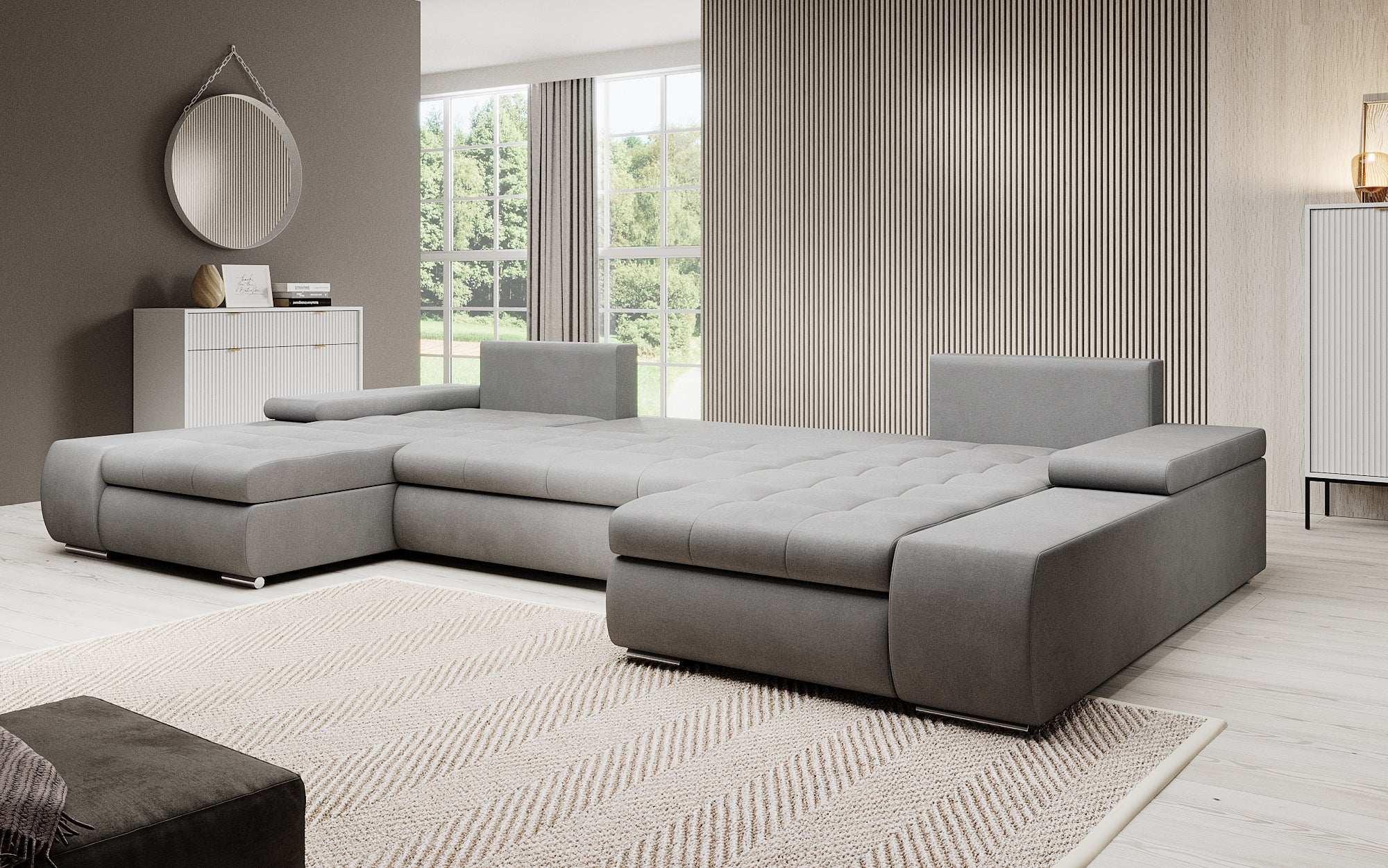 Designer Sofa Martino mat Schlofffunktioun