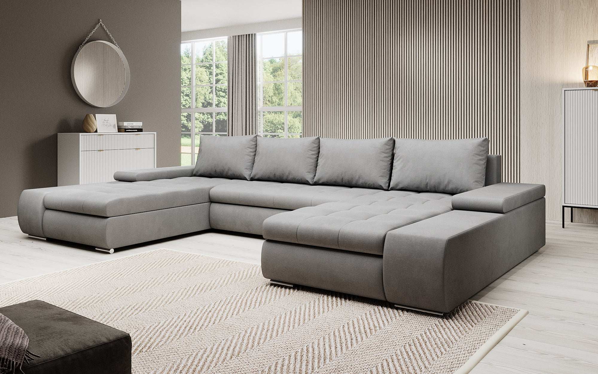 Designer Sofa Martino mat Schlofffunktioun