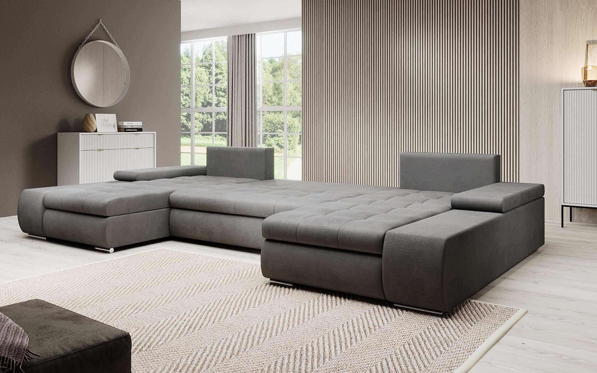 Designer Sofa Martino mat Schlofffunktioun