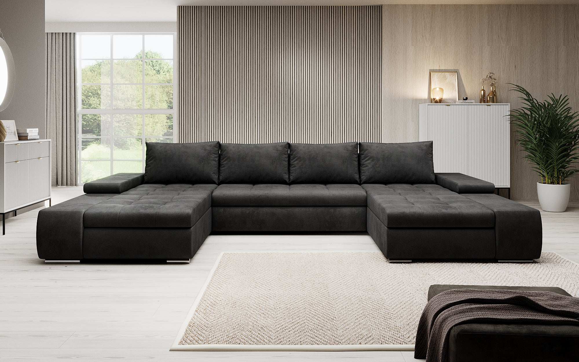 Designer Sofa Martino mat Schlofffunktioun