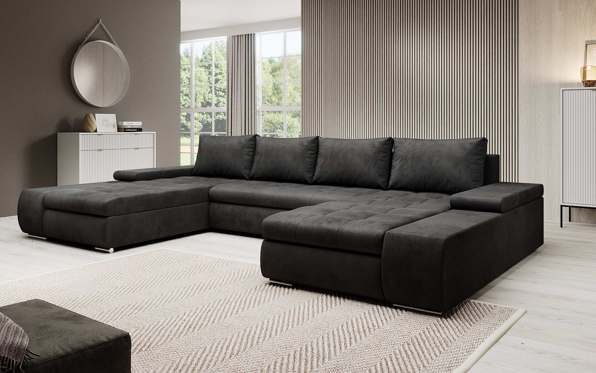 Designer Sofa Martino mat Schlofffunktioun