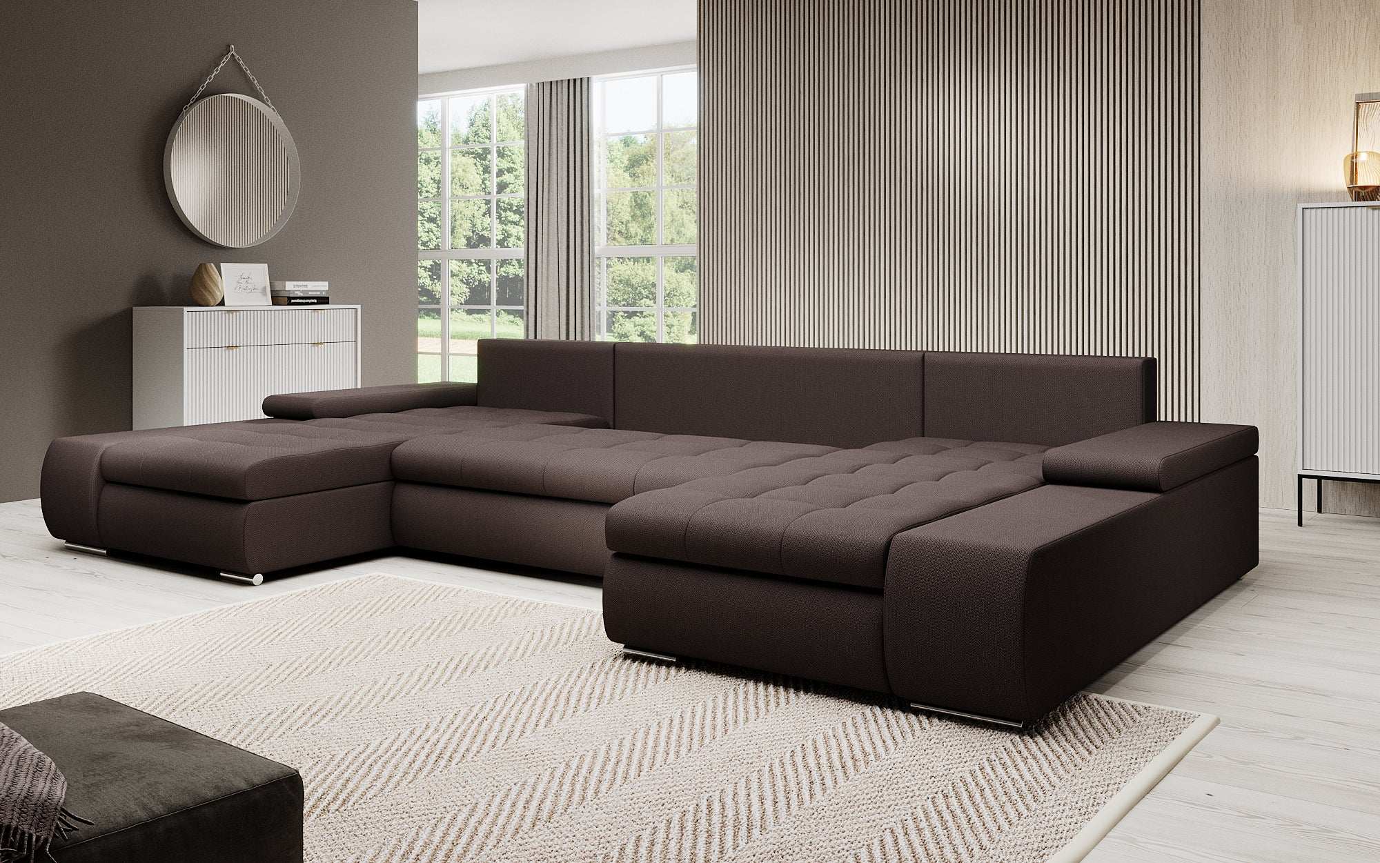 Designer Sofa Martino mat Schlofffunktioun