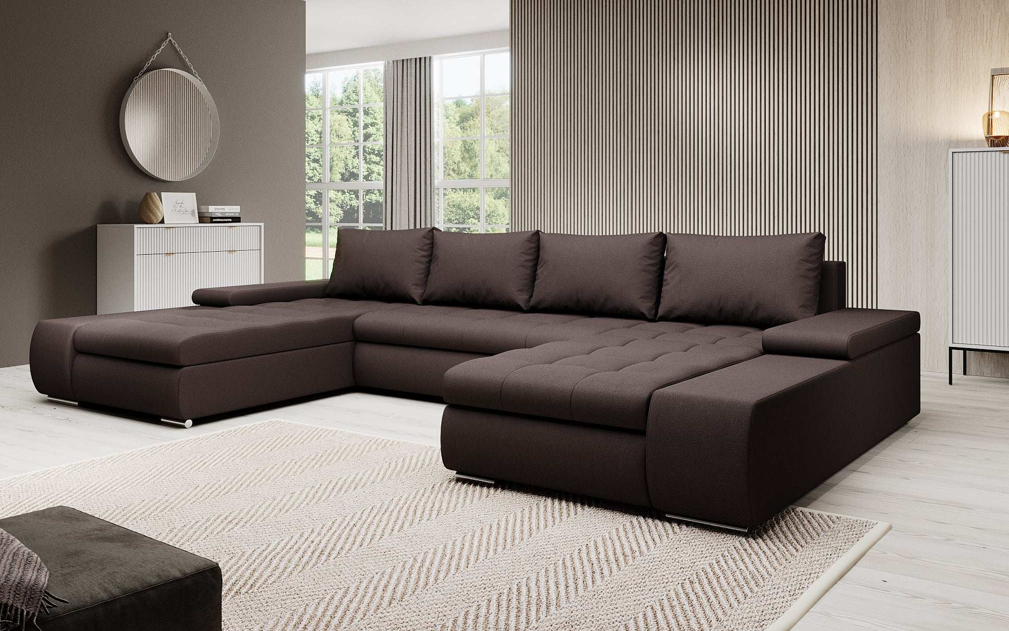 Designer Sofa Martino mat Schlofffunktioun