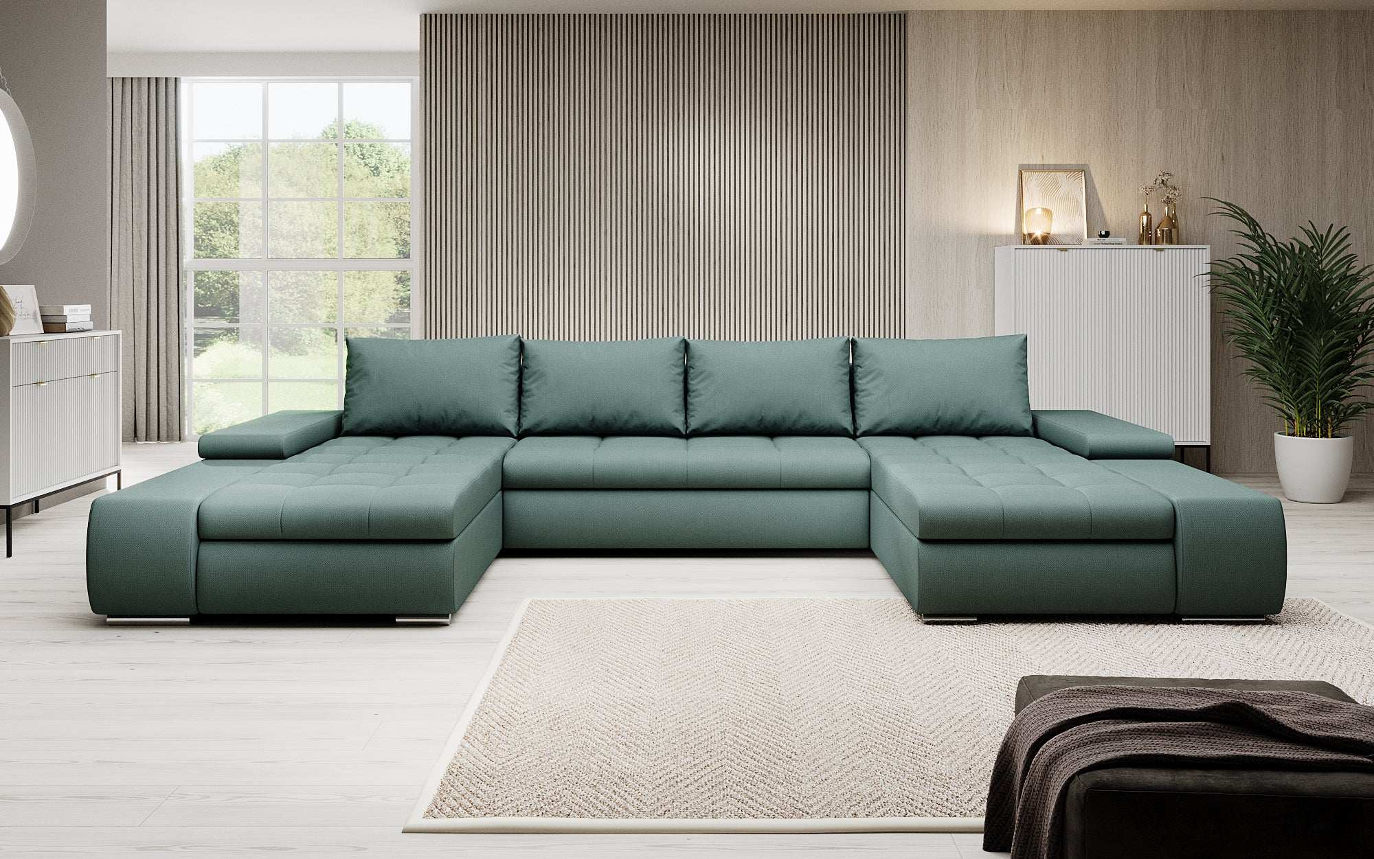Designer Sofa Martino mat Schlofffunktioun