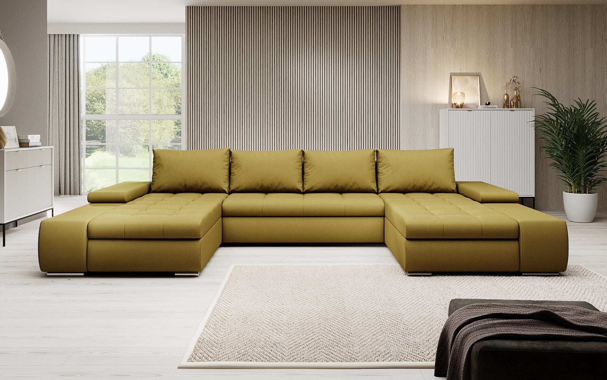 Designer Sofa Martino mat Schlofffunktioun