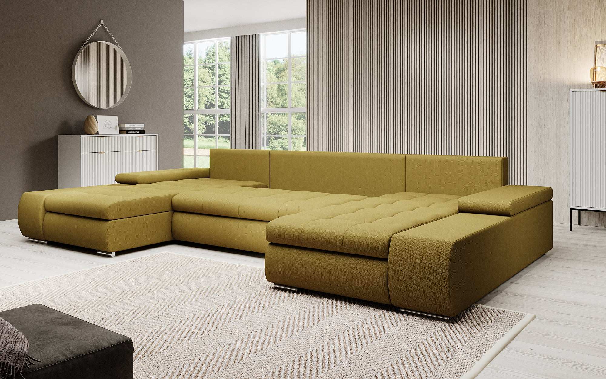 Designer Sofa Martino mat Schlofffunktioun