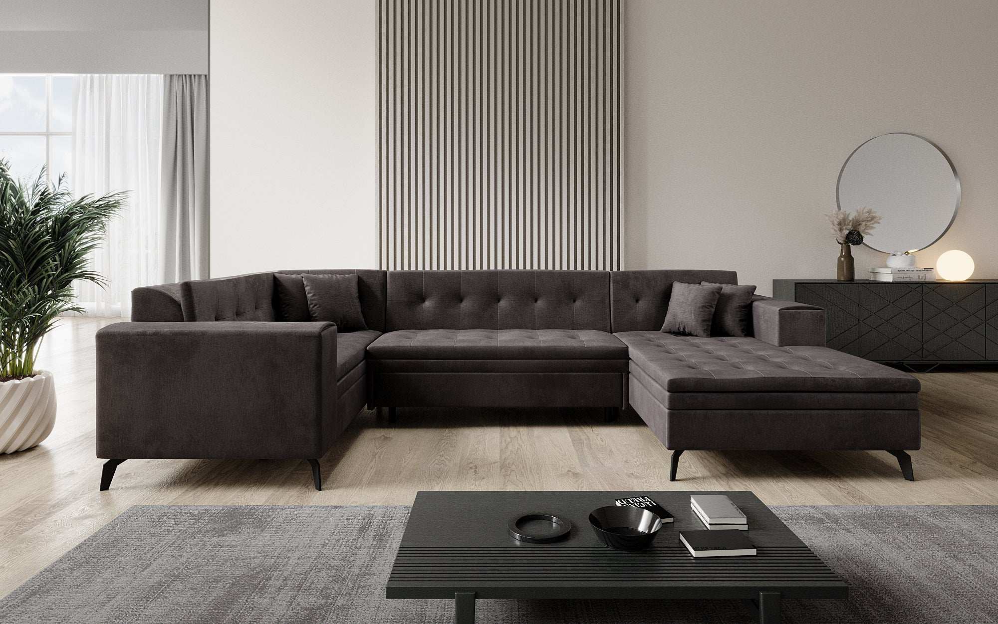 Designer Sofa Neola mat Schlofffunktioun