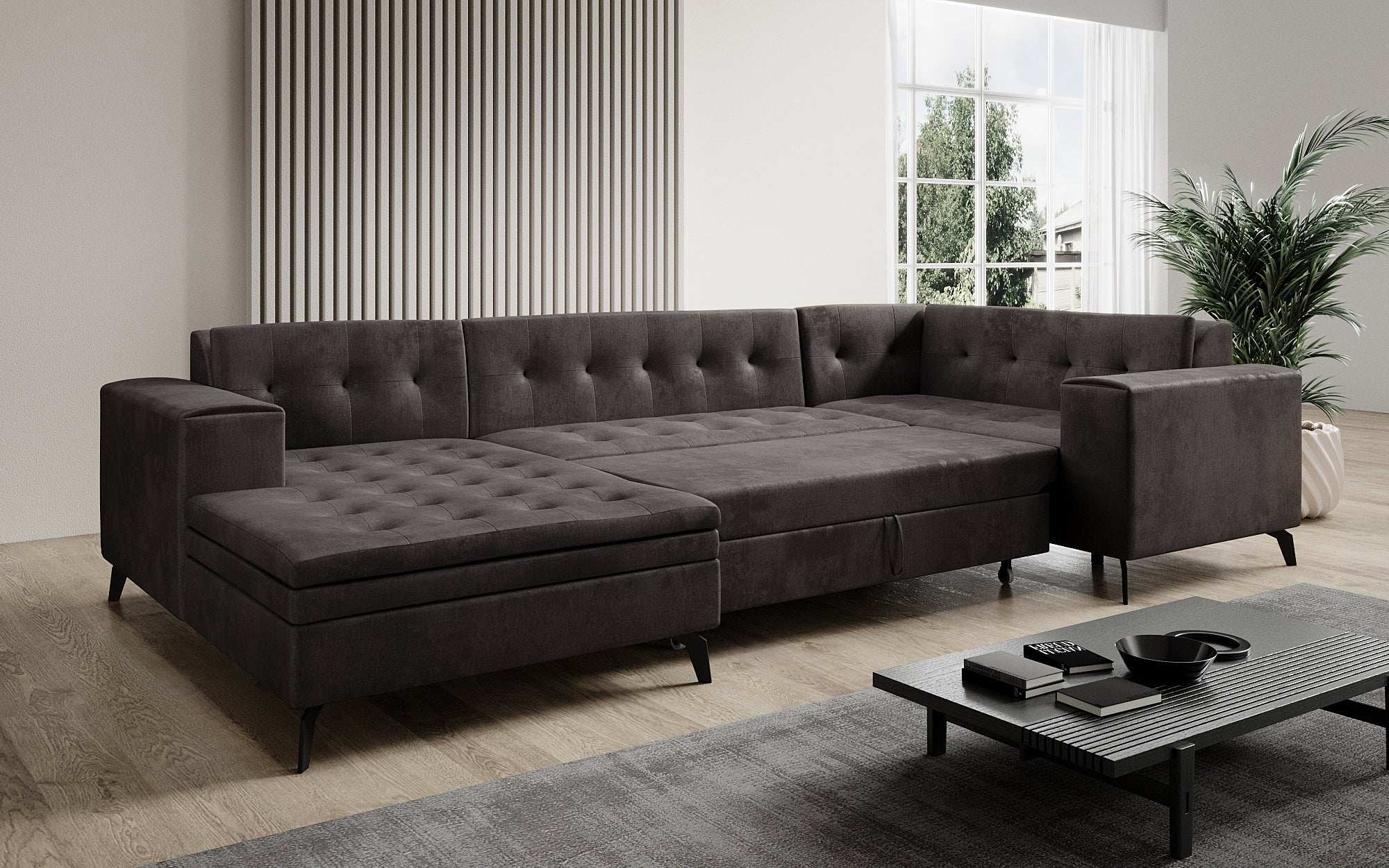 Designer Sofa Neola mat Schlofffunktioun