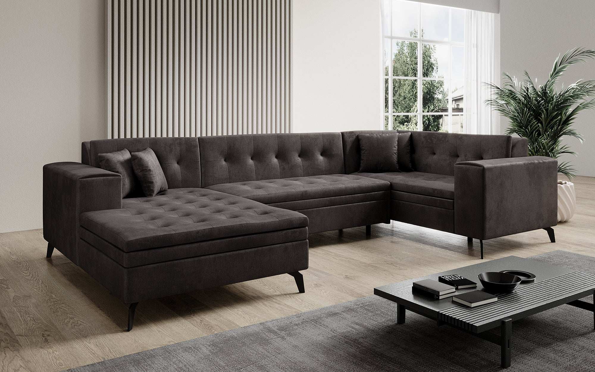 Designer Sofa Neola mat Schlofffunktioun
