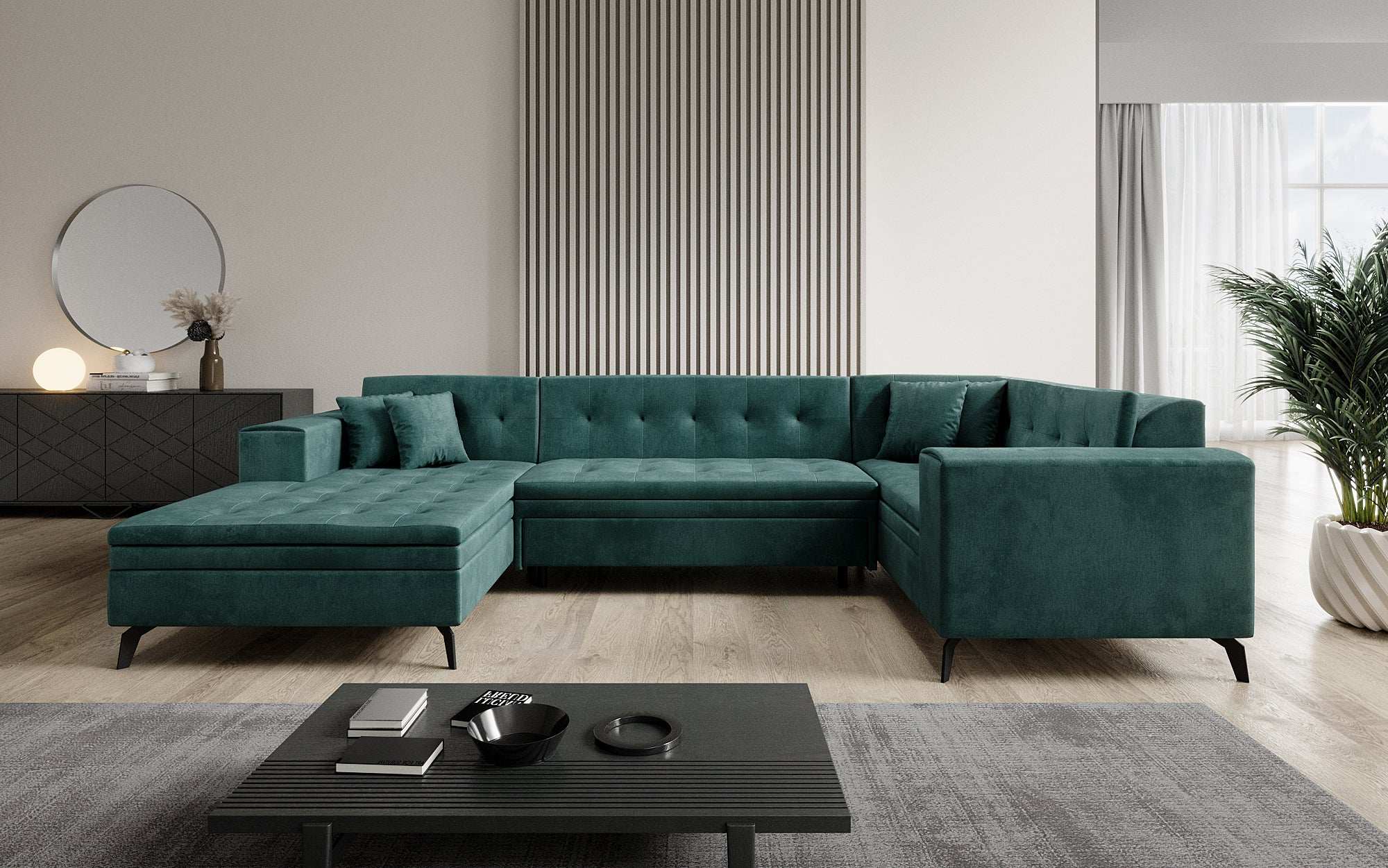 Designer Sofa Neola mat Schlofffunktioun