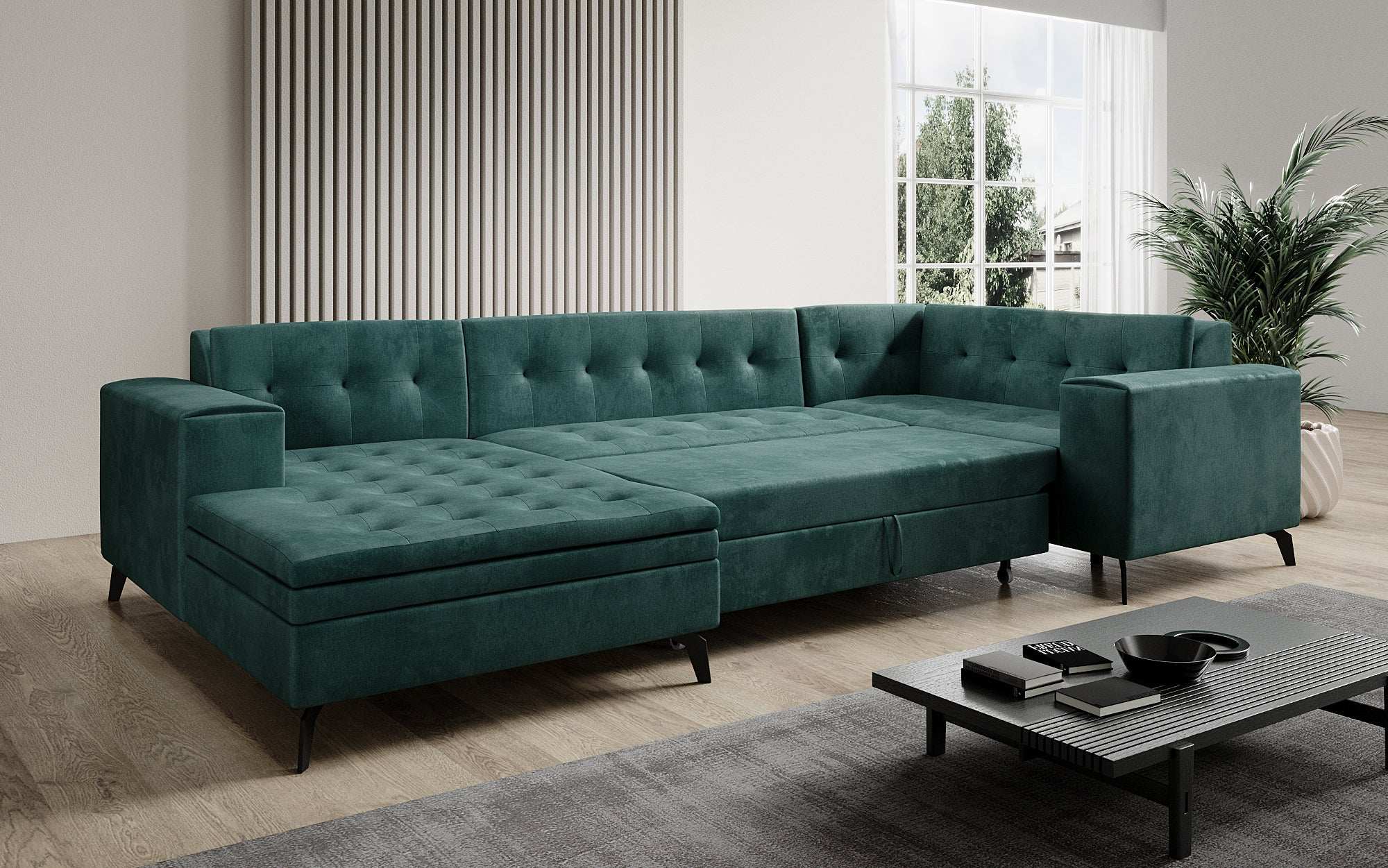 Designer Sofa Neola mat Schlofffunktioun