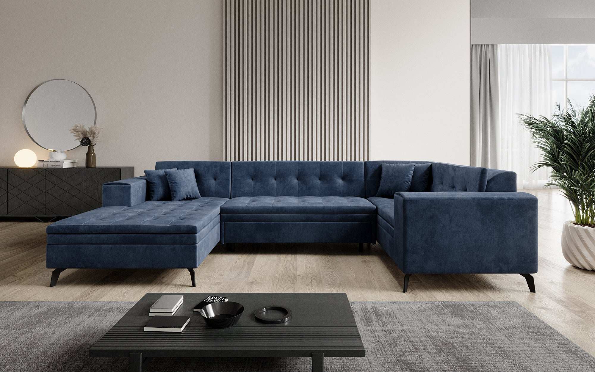 Designer Sofa Neola mat Schlofffunktioun